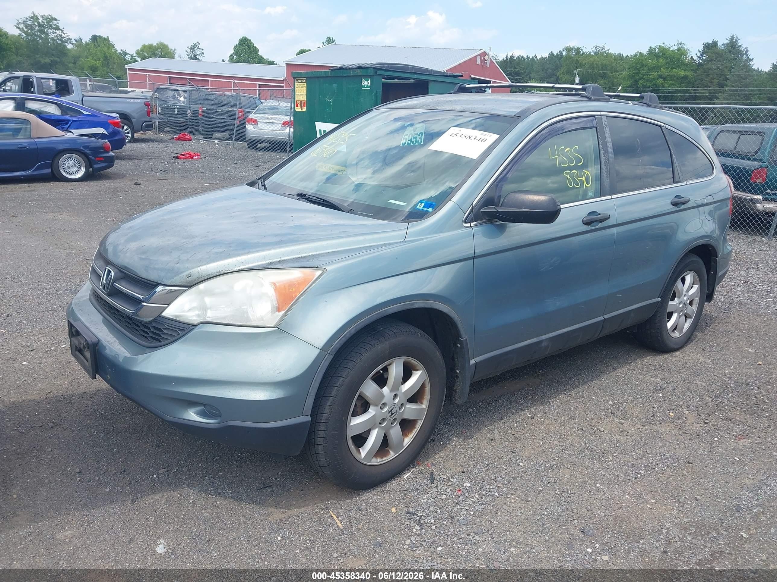 2011 Honda Cr-v Se Blue vin: 5J6RE4H47BL119893