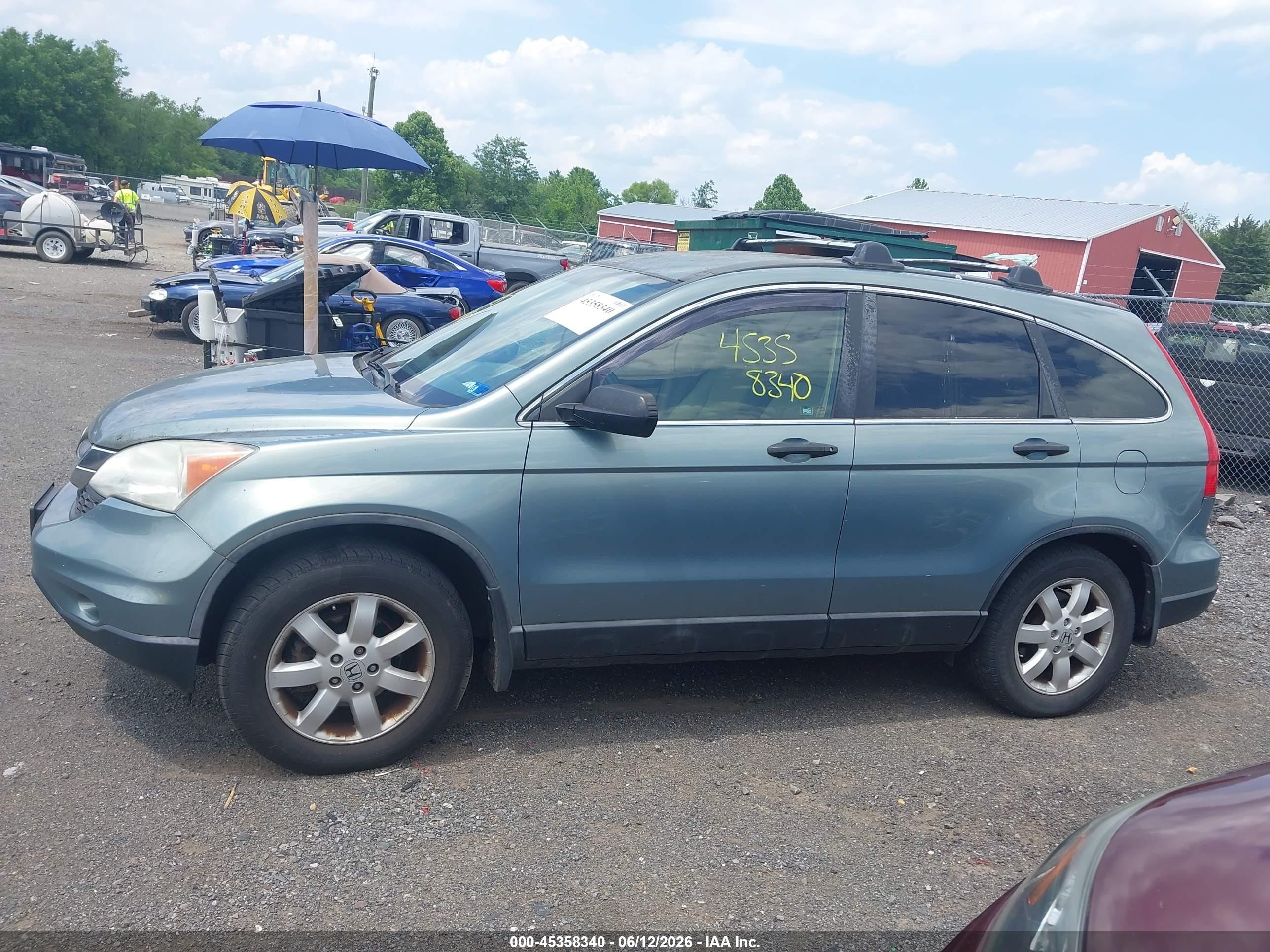 2011 Honda Cr-v Se Blue vin: 5J6RE4H47BL119893