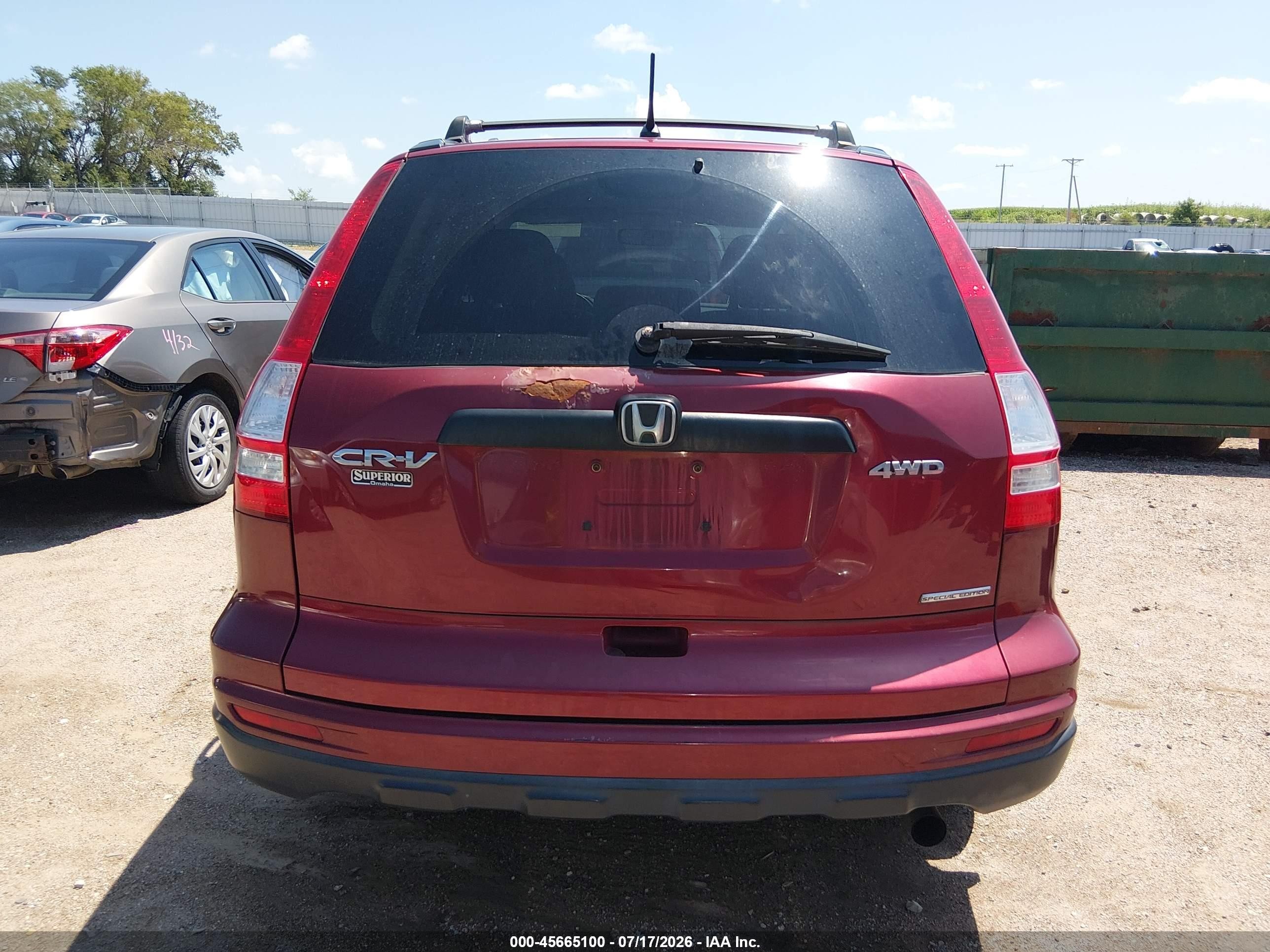 2011 Honda Cr-v Se Maroon vin: 5J6RE4H48BL051667