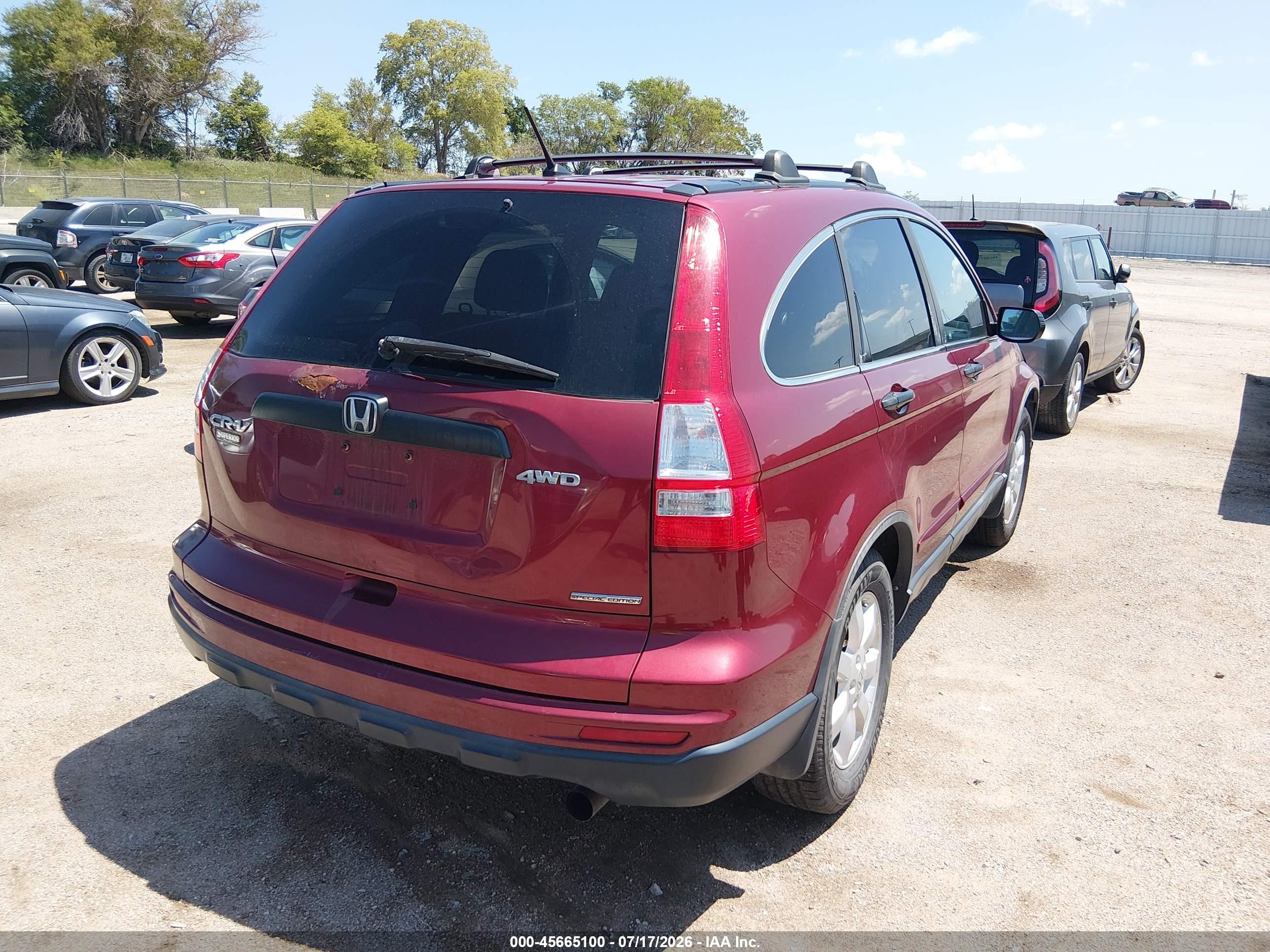 2011 Honda Cr-v Se Maroon vin: 5J6RE4H48BL051667