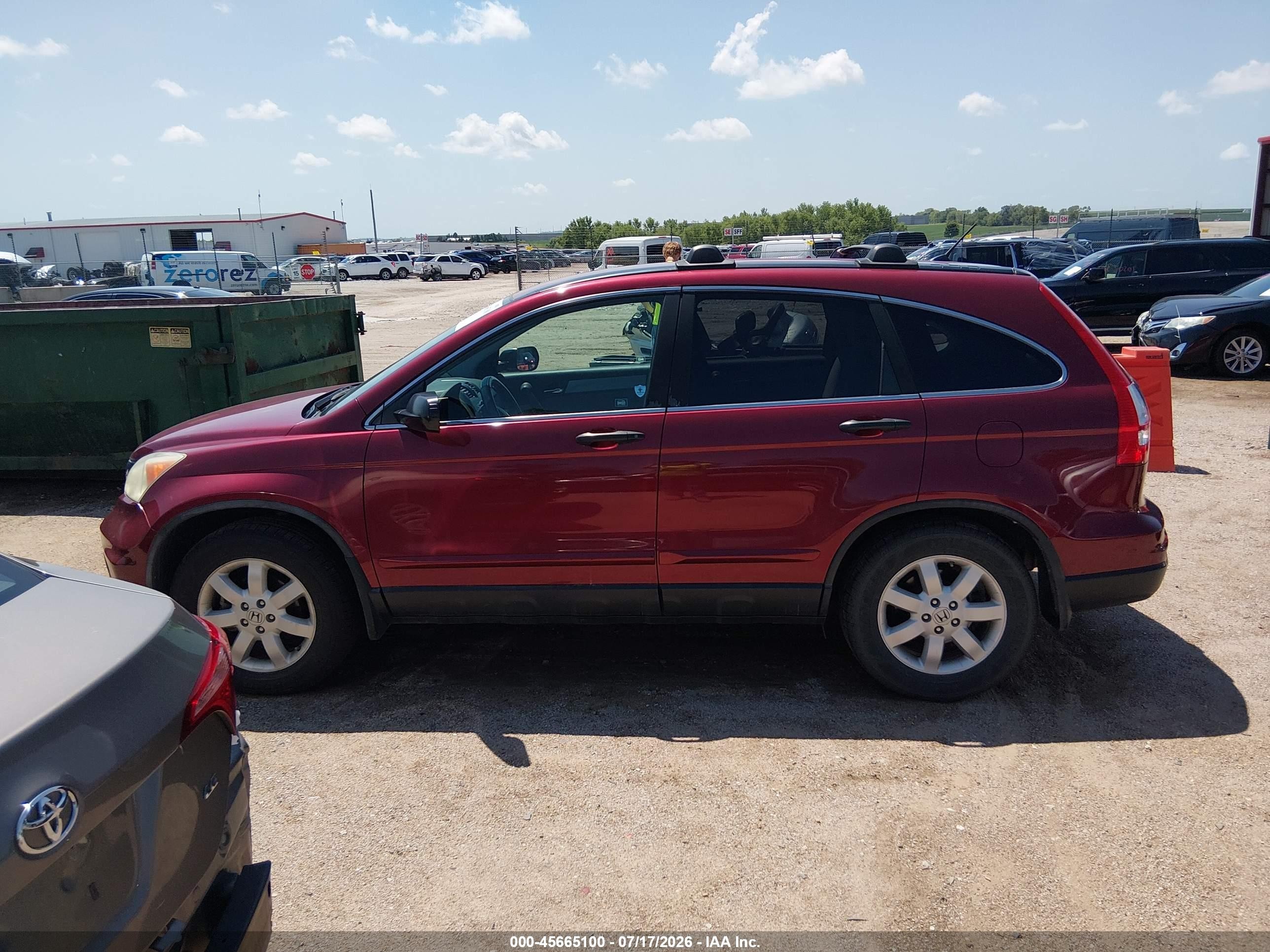 2011 Honda Cr-v Se Maroon vin: 5J6RE4H48BL051667