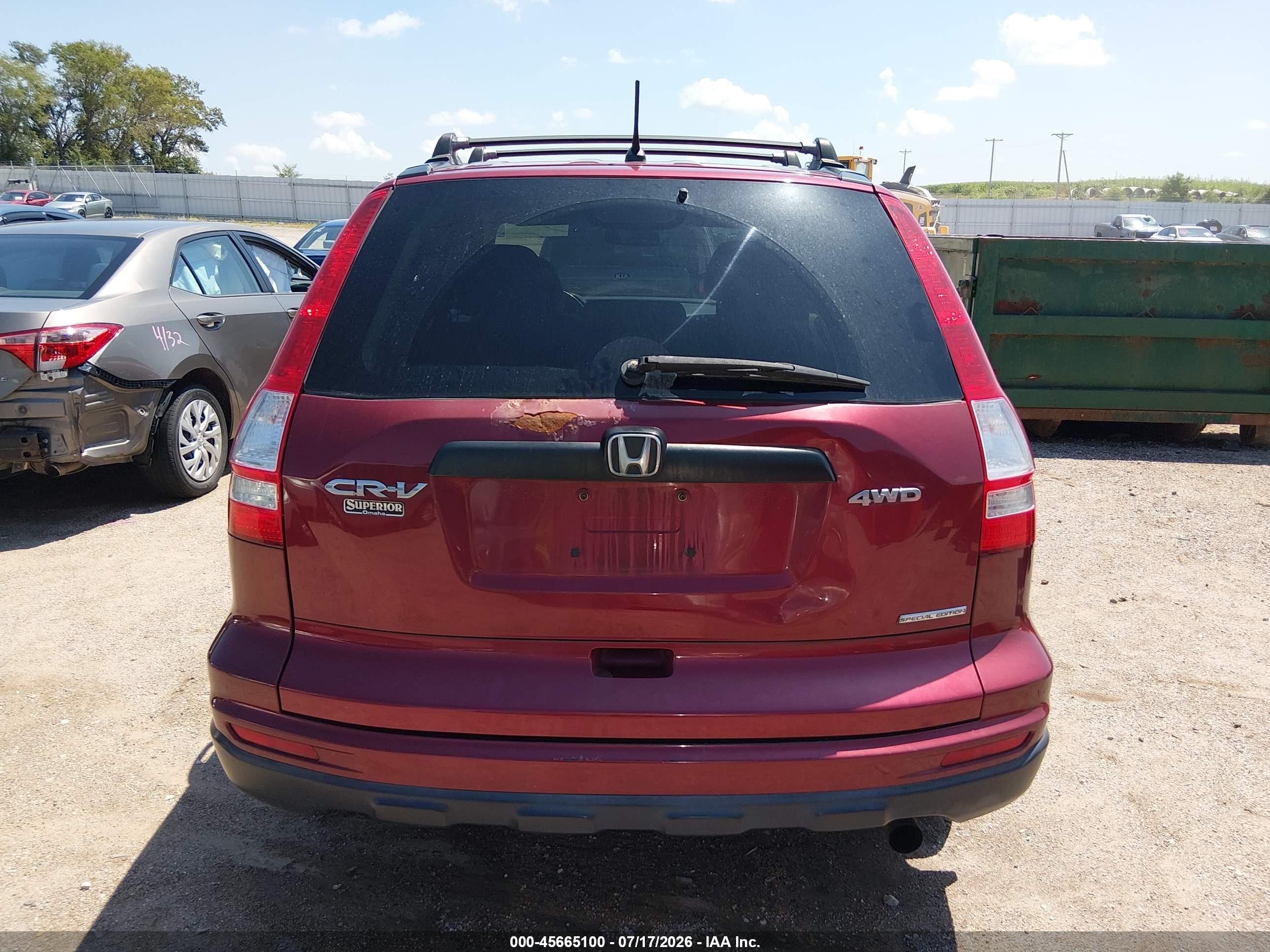 2011 Honda Cr-v Se Maroon vin: 5J6RE4H48BL051667