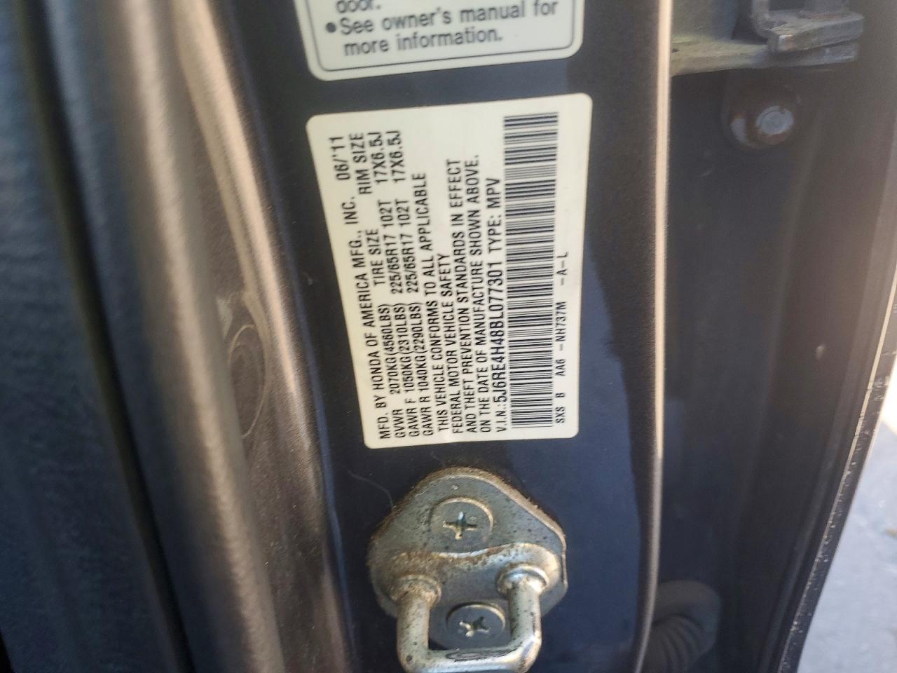 2011 Honda Cr-v Se Gray vin: 5J6RE4H48BL077301