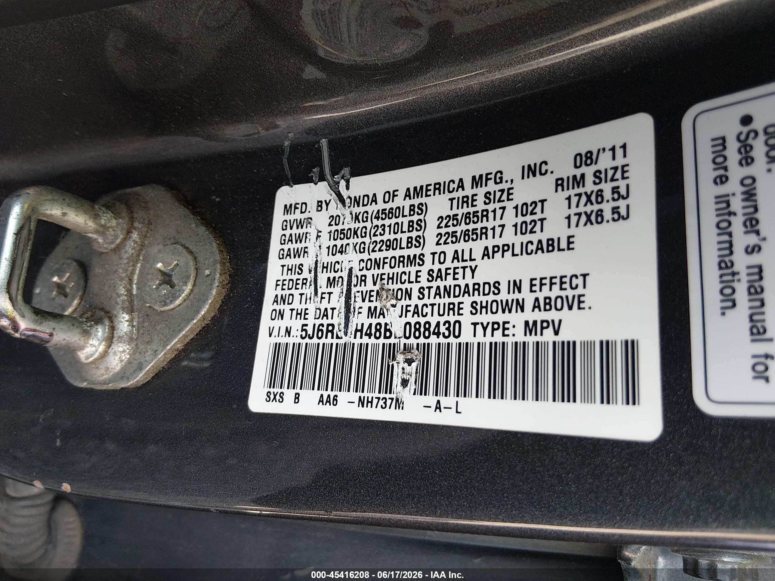2011 Honda Cr-v Se Gray vin: 5J6RE4H48BL088430