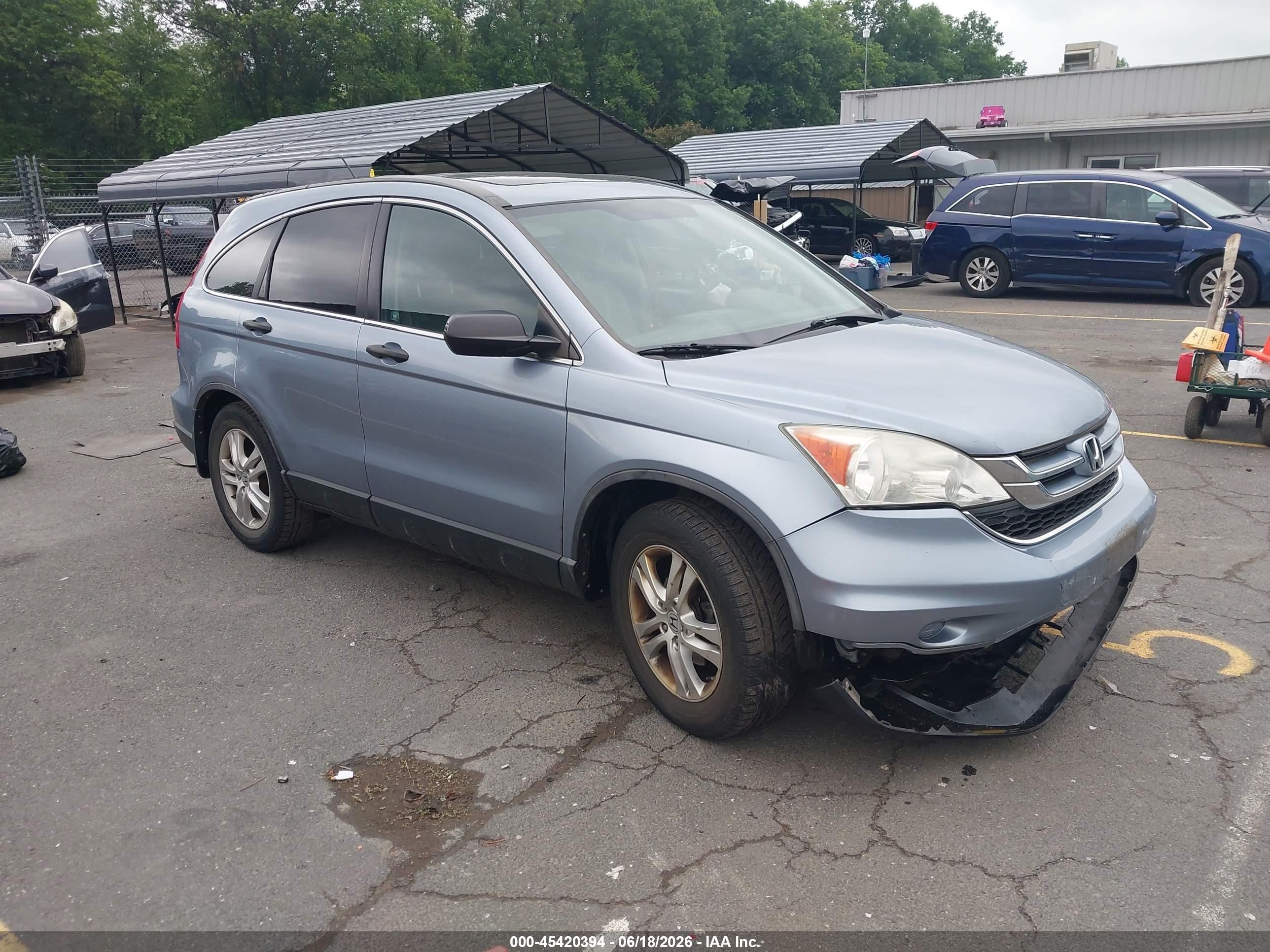 2010 Honda Cr-v Ex Blue vin: 5J6RE4H50AL047541