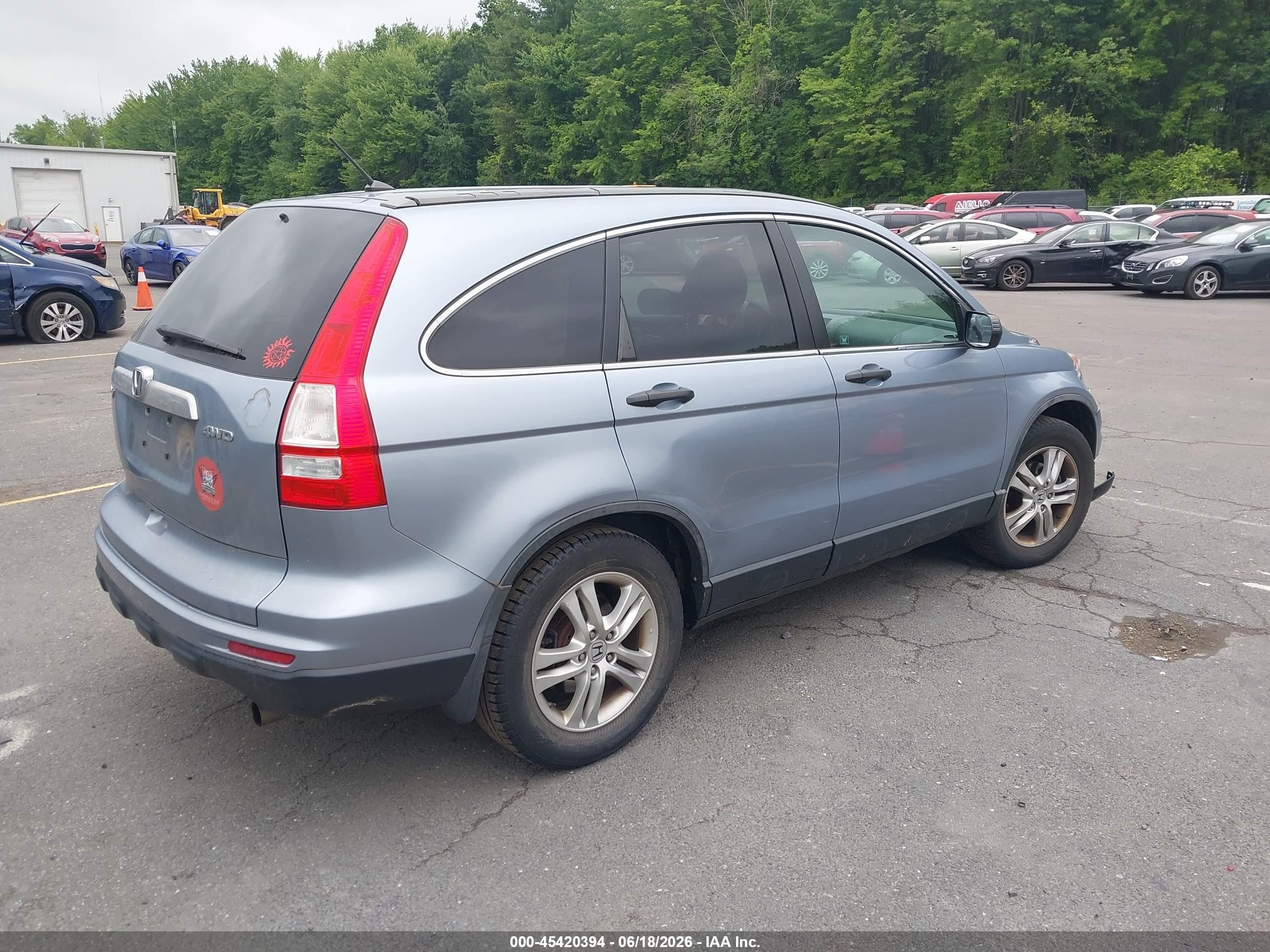 2010 Honda Cr-v Ex Blue vin: 5J6RE4H50AL047541