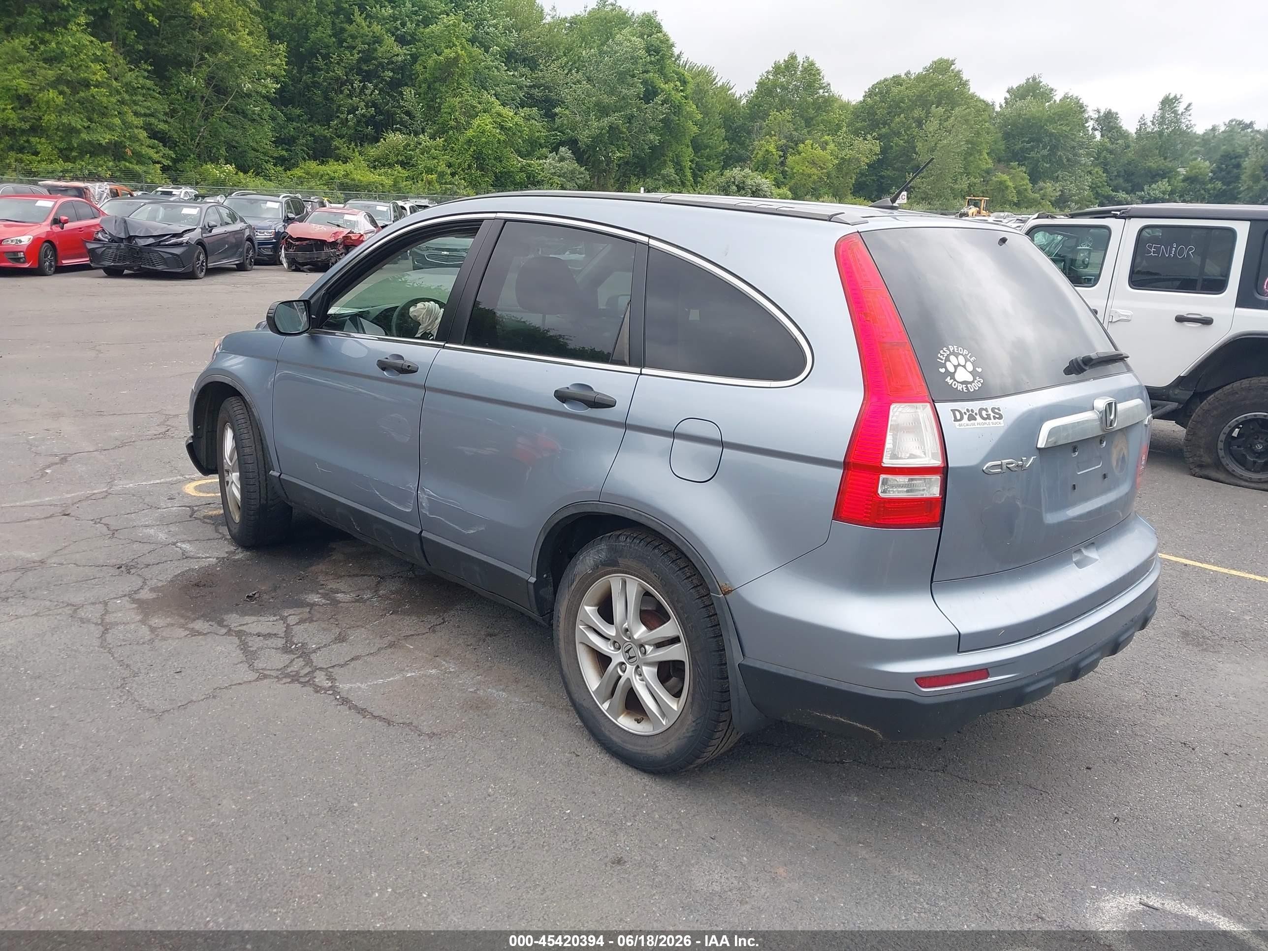 2010 Honda Cr-v Ex Blue vin: 5J6RE4H50AL047541