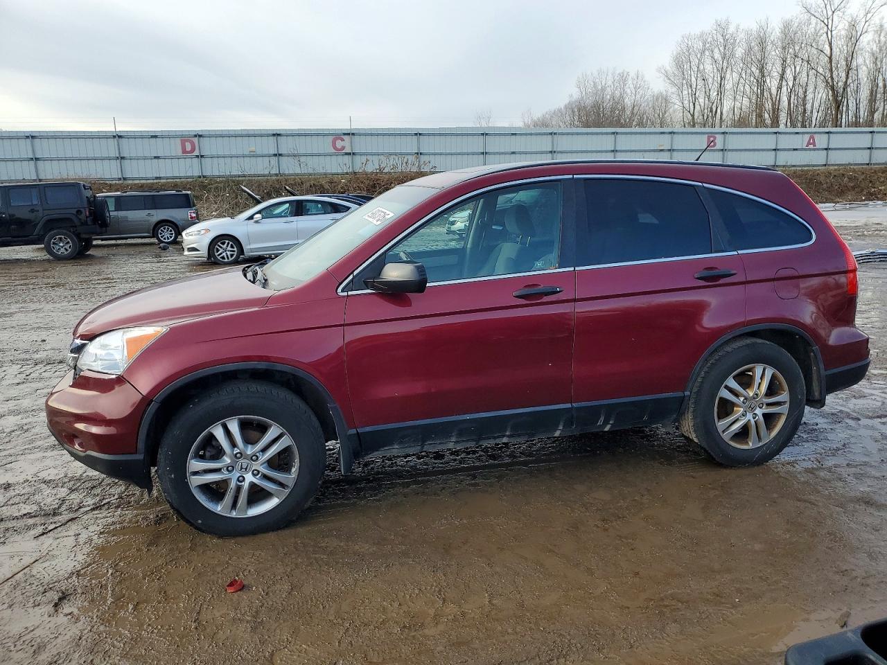 2010 Honda Cr-v Ex Maroon vin: 5J6RE4H50AL065151