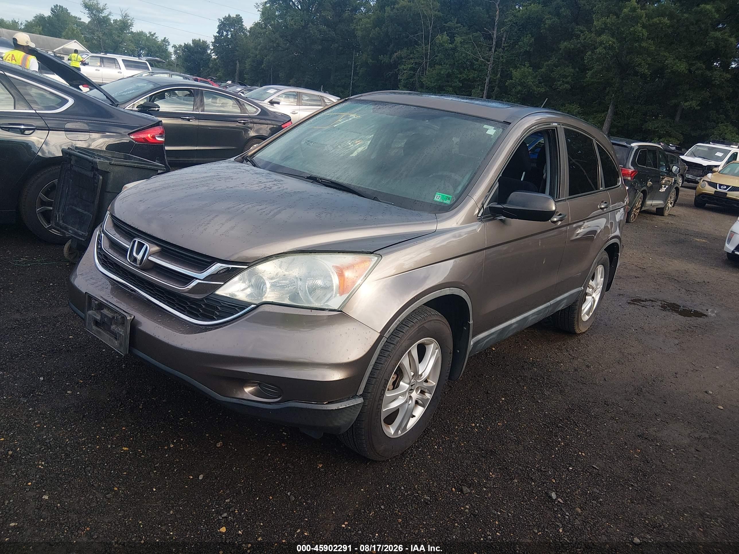 2010 Honda Cr-v Ex Gray vin: 5J6RE4H50AL074402