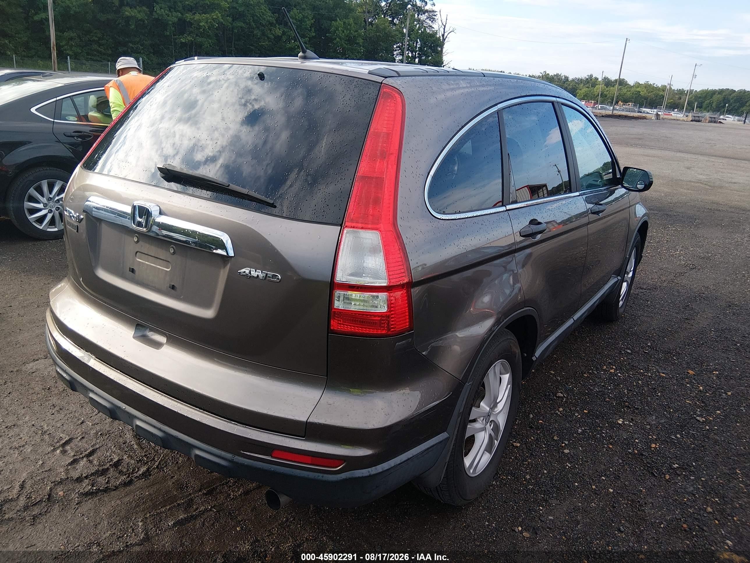 2010 Honda Cr-v Ex Gray vin: 5J6RE4H50AL074402