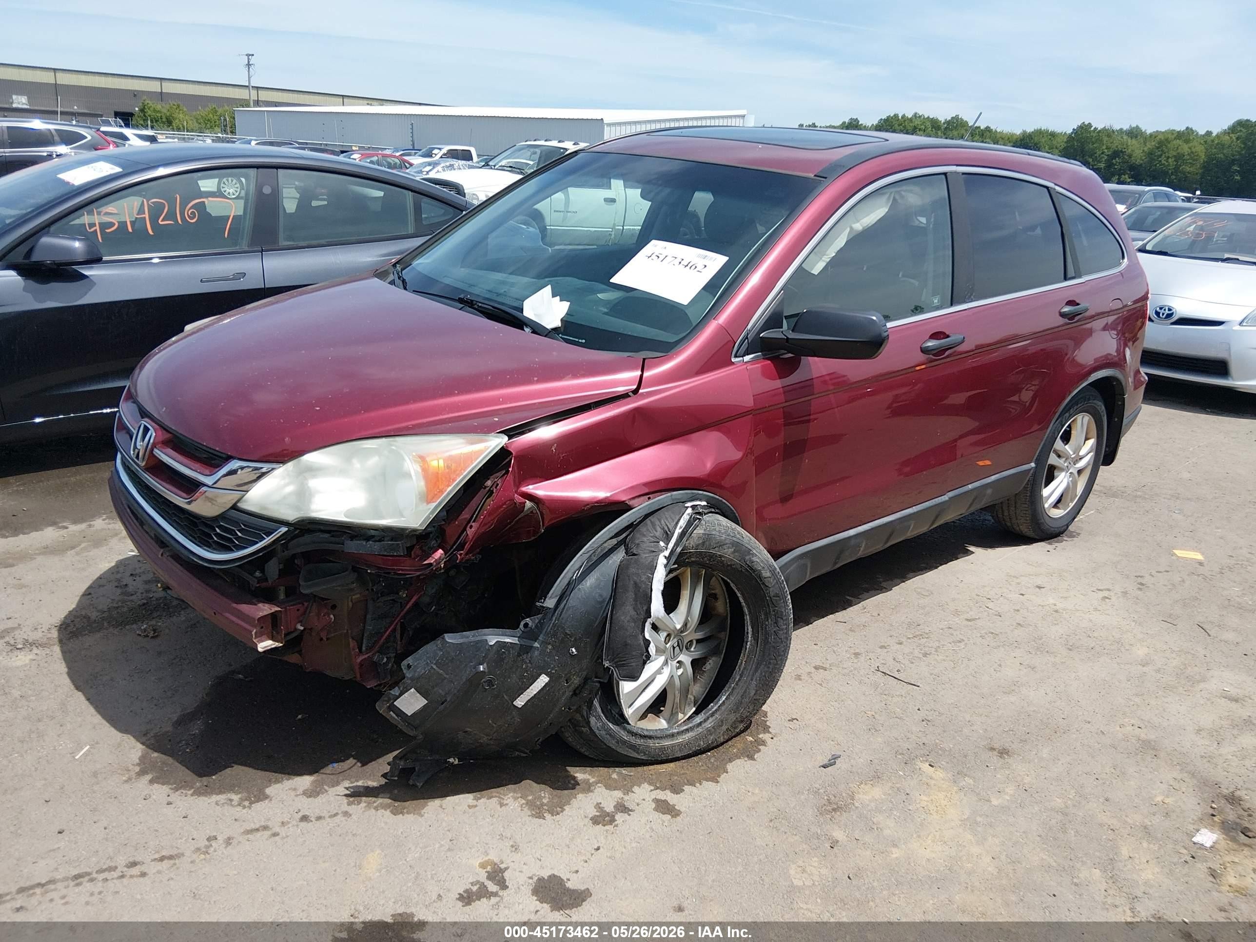 2011 Honda Cr-v Ex Red vin: 5J6RE4H50BL024164
