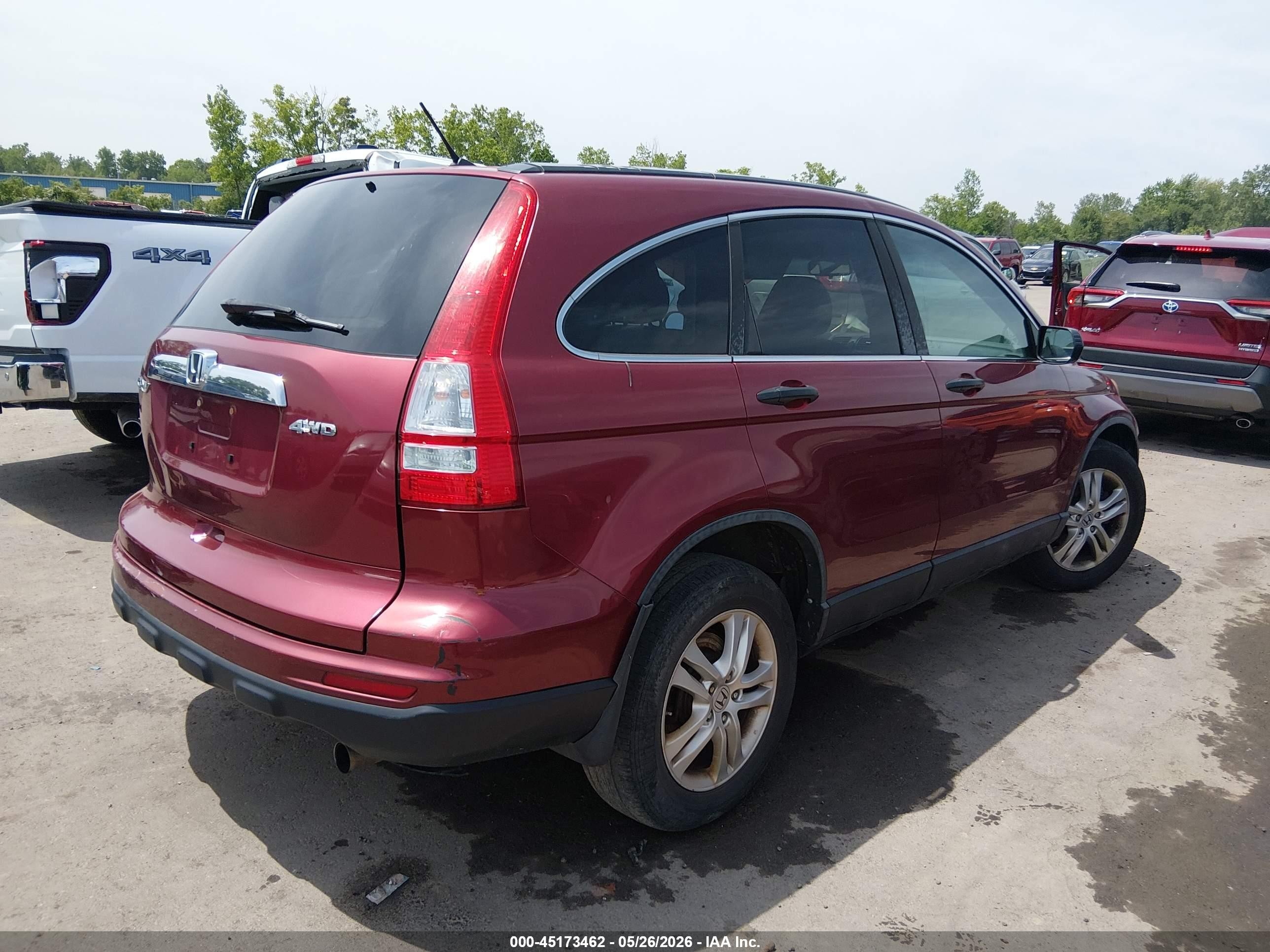 2011 Honda Cr-v Ex Red vin: 5J6RE4H50BL024164