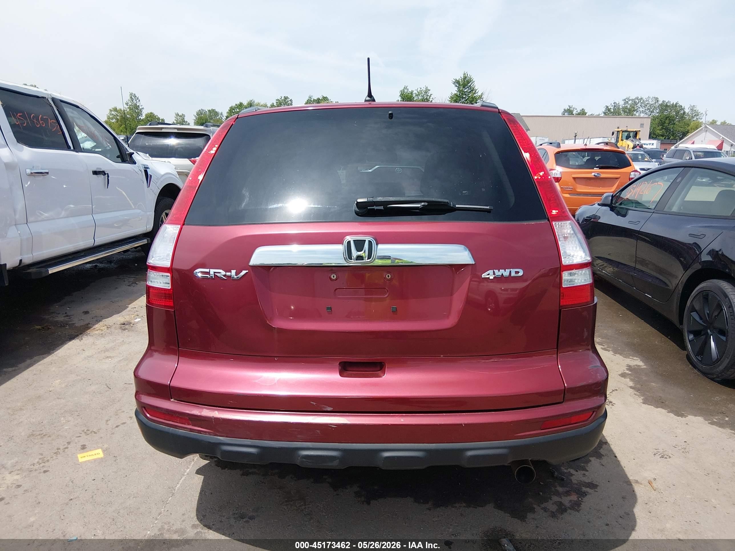 2011 Honda Cr-v Ex Red vin: 5J6RE4H50BL024164
