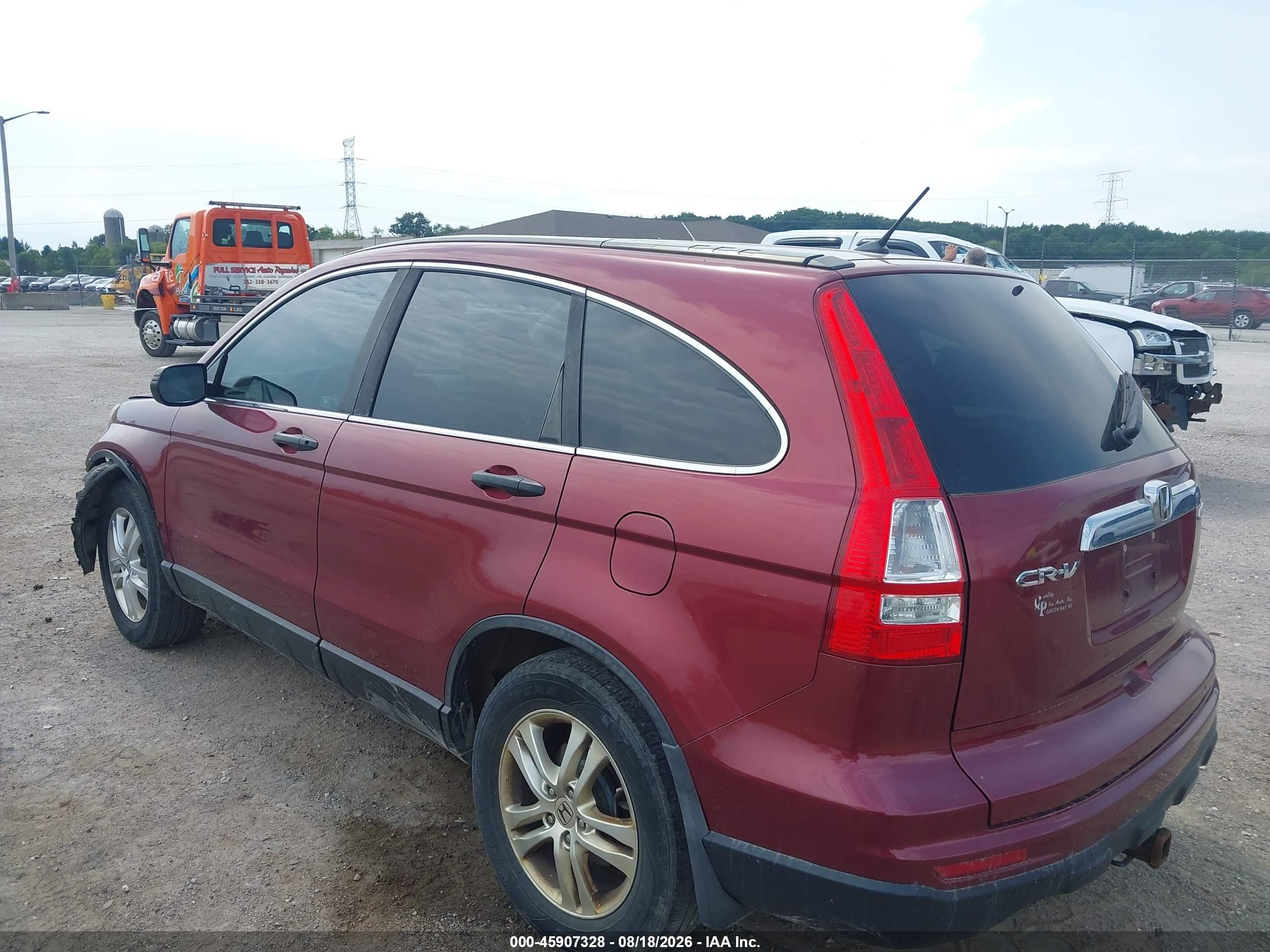 2011 Honda Cr-v Ex Красный vin: 5J6RE4H50BL035293