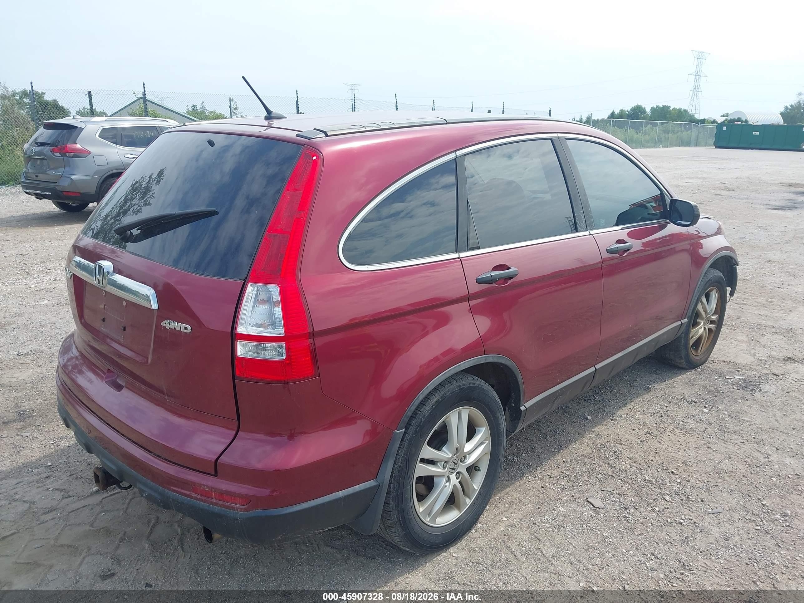 2011 Honda Cr-v Ex Красный vin: 5J6RE4H50BL035293