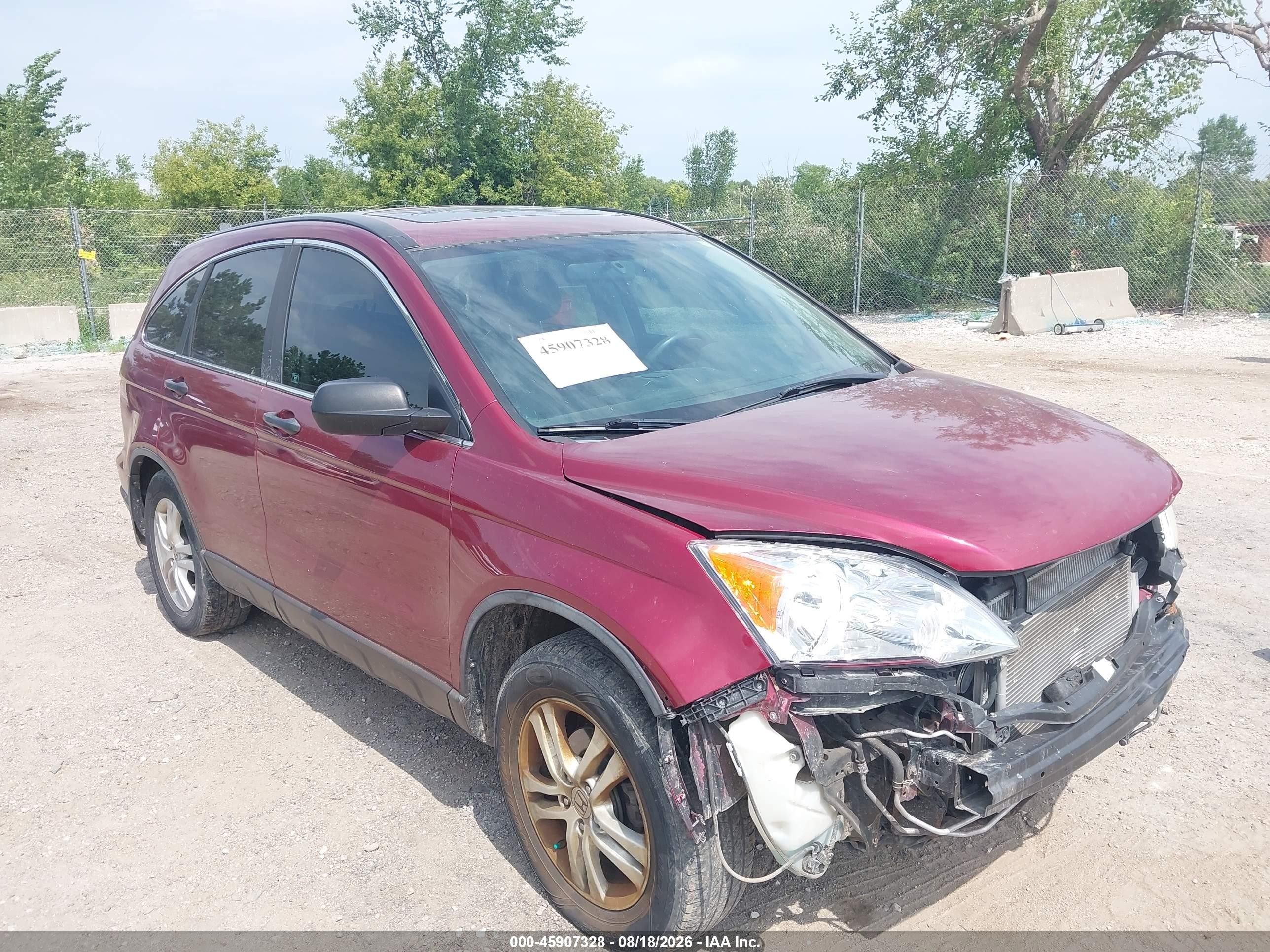 2011 Honda Cr-v Ex Red vin: 5J6RE4H50BL035293