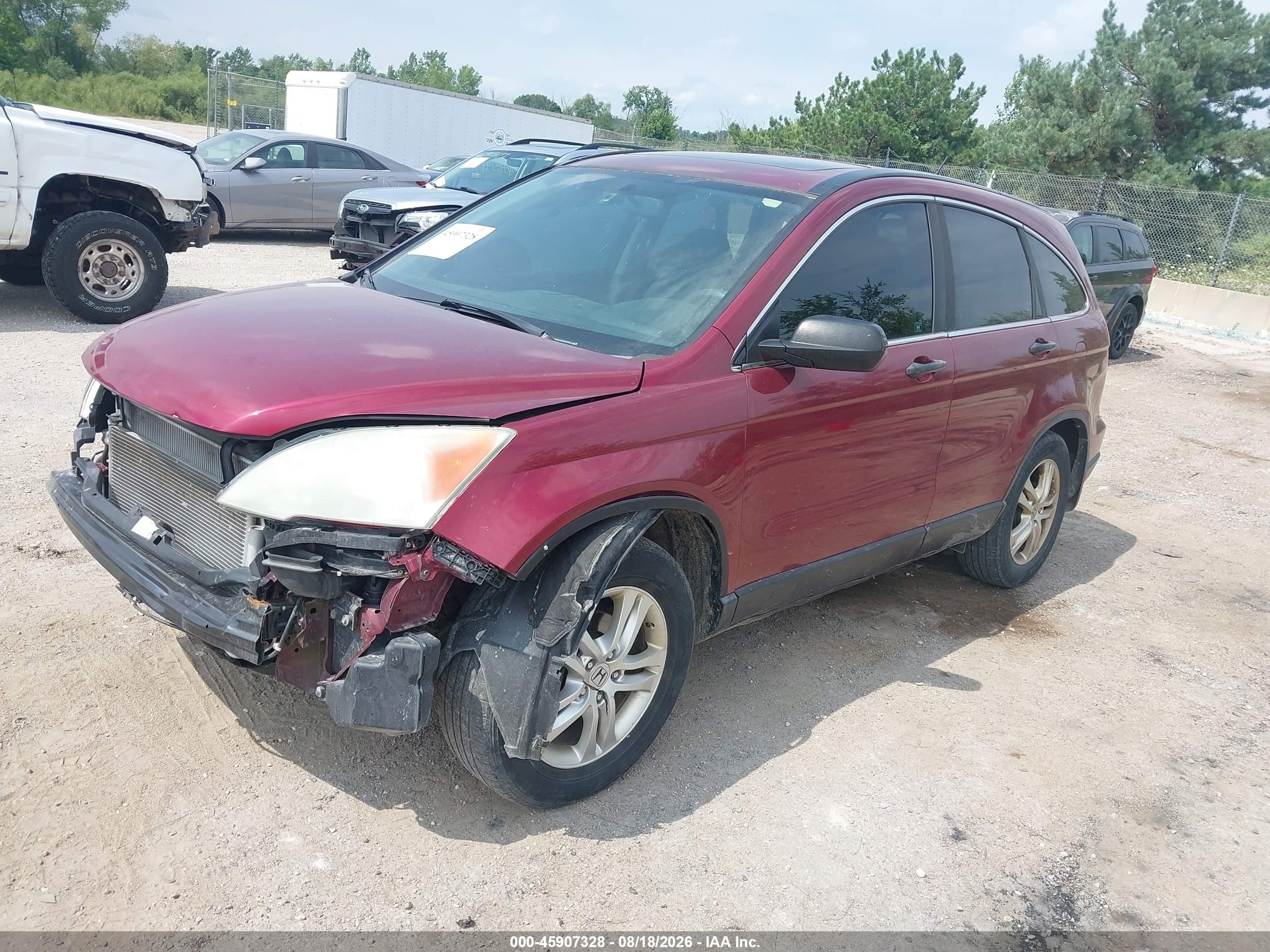 2011 Honda Cr-v Ex Красный vin: 5J6RE4H50BL035293