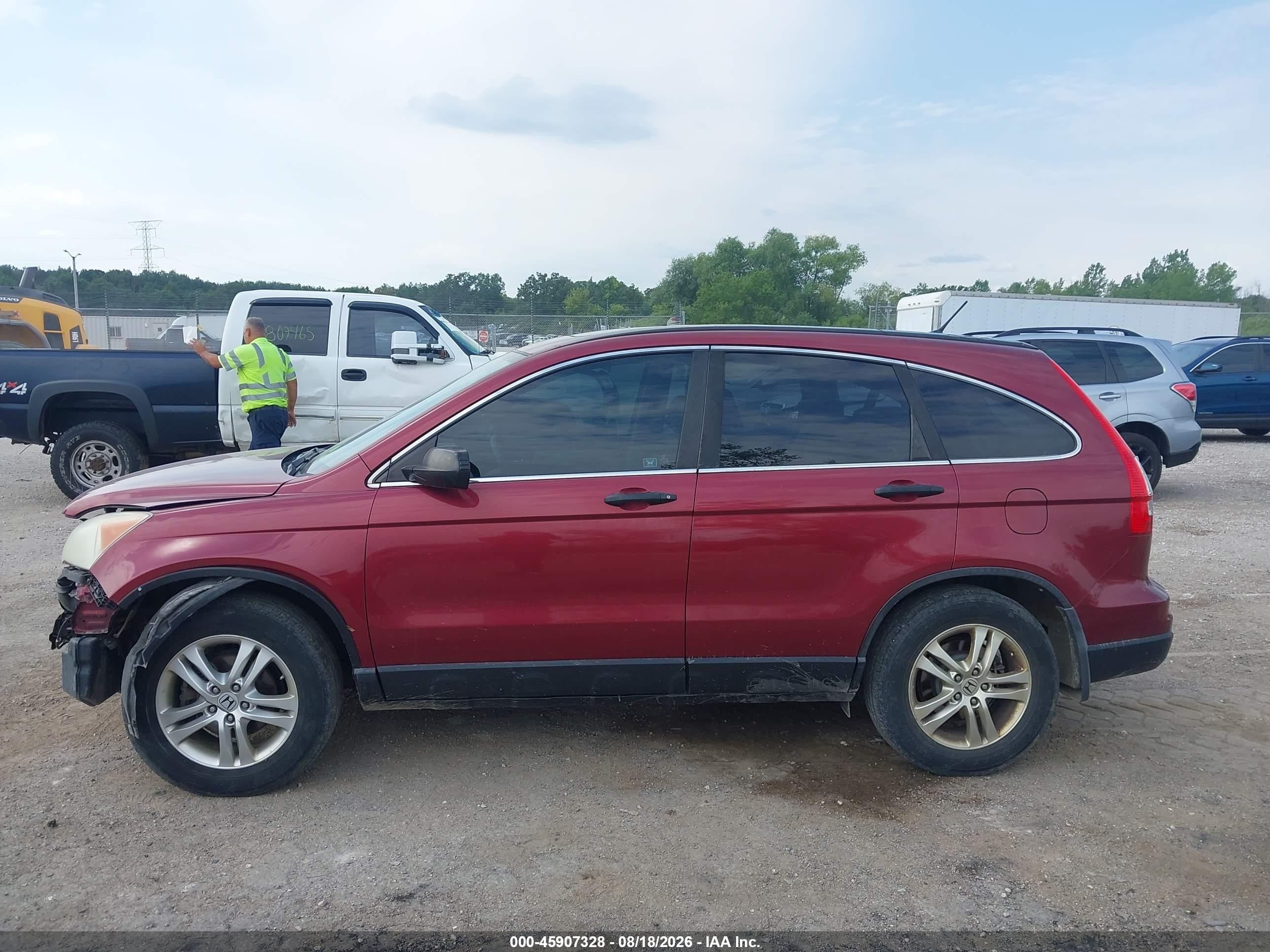 2011 Honda Cr-v Ex Красный vin: 5J6RE4H50BL035293