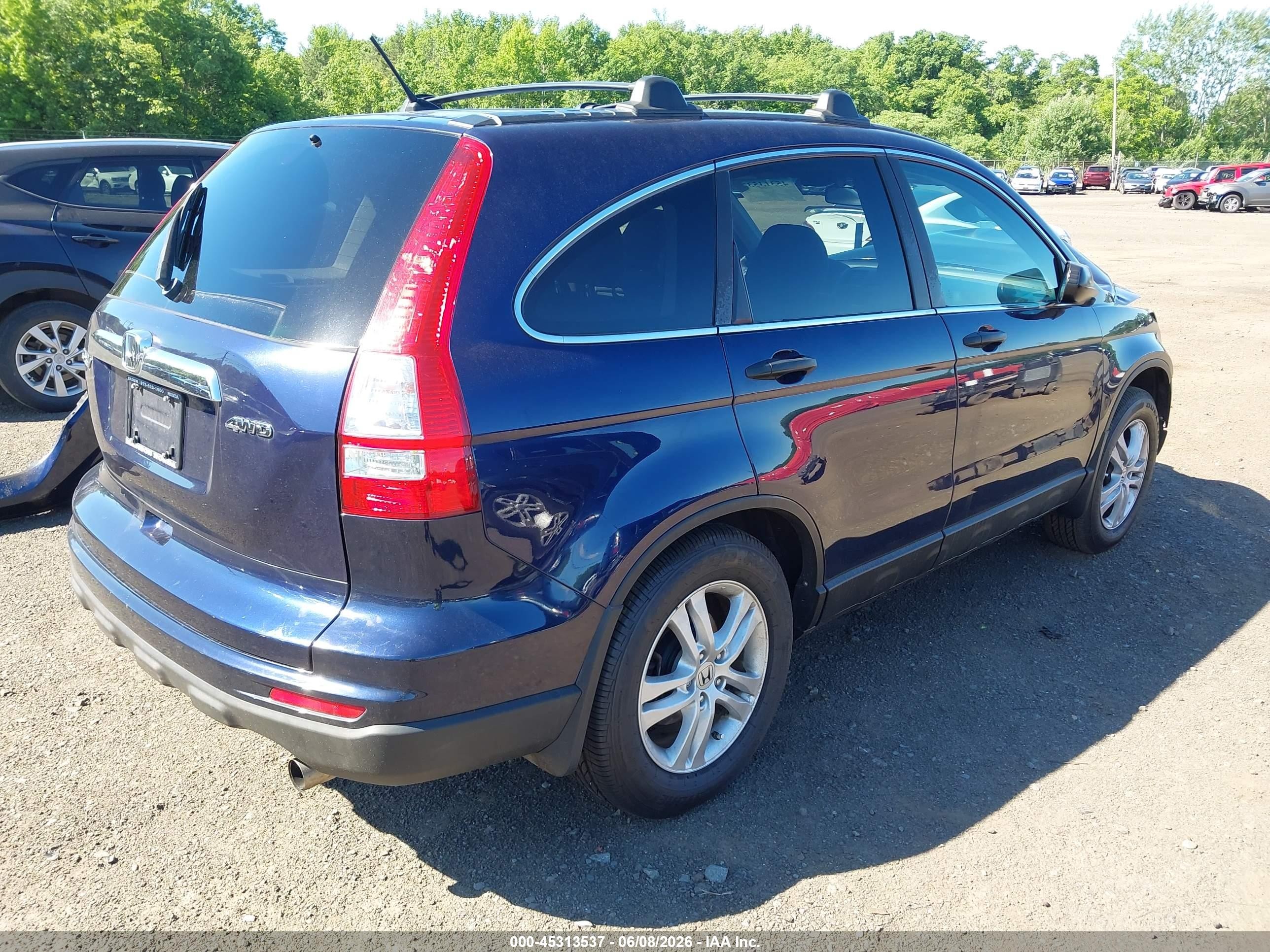 2011 Honda Cr-v Ex Dark Blue vin: 5J6RE4H50BL053244