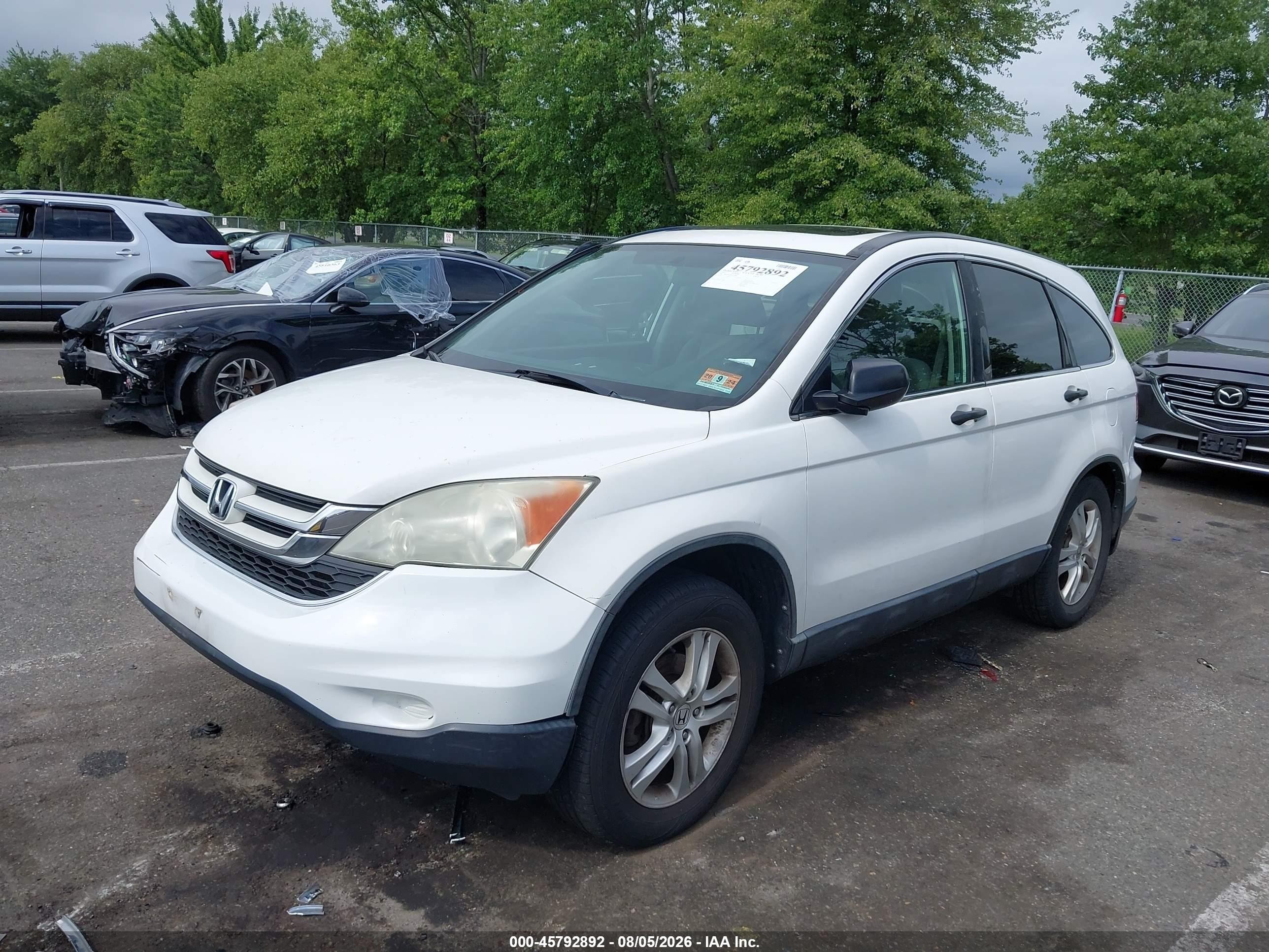 2011 Honda Cr-v Ex White vin: 5J6RE4H50BL072893