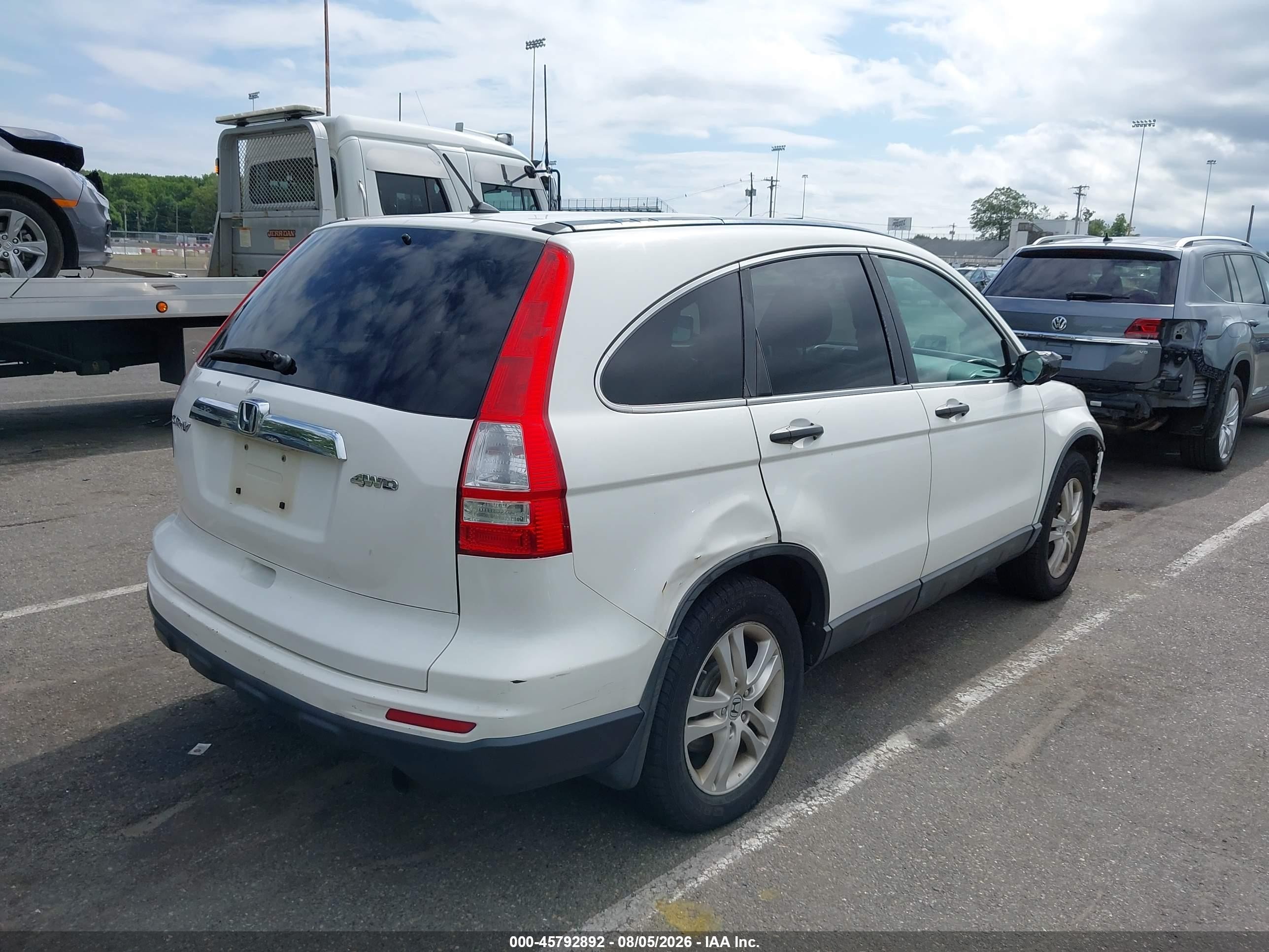 2011 Honda Cr-v Ex White vin: 5J6RE4H50BL072893