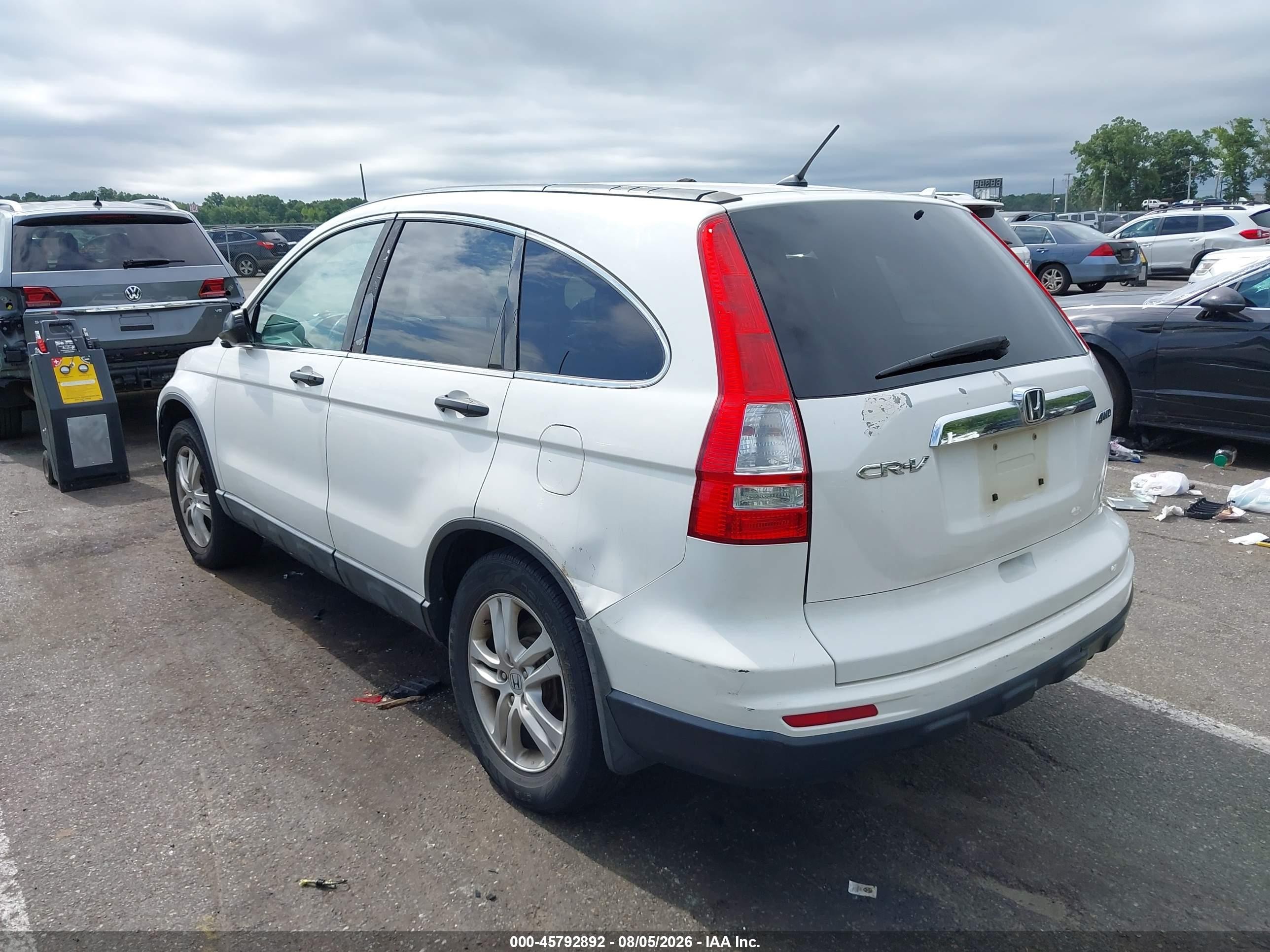 2011 Honda Cr-v Ex White vin: 5J6RE4H50BL072893