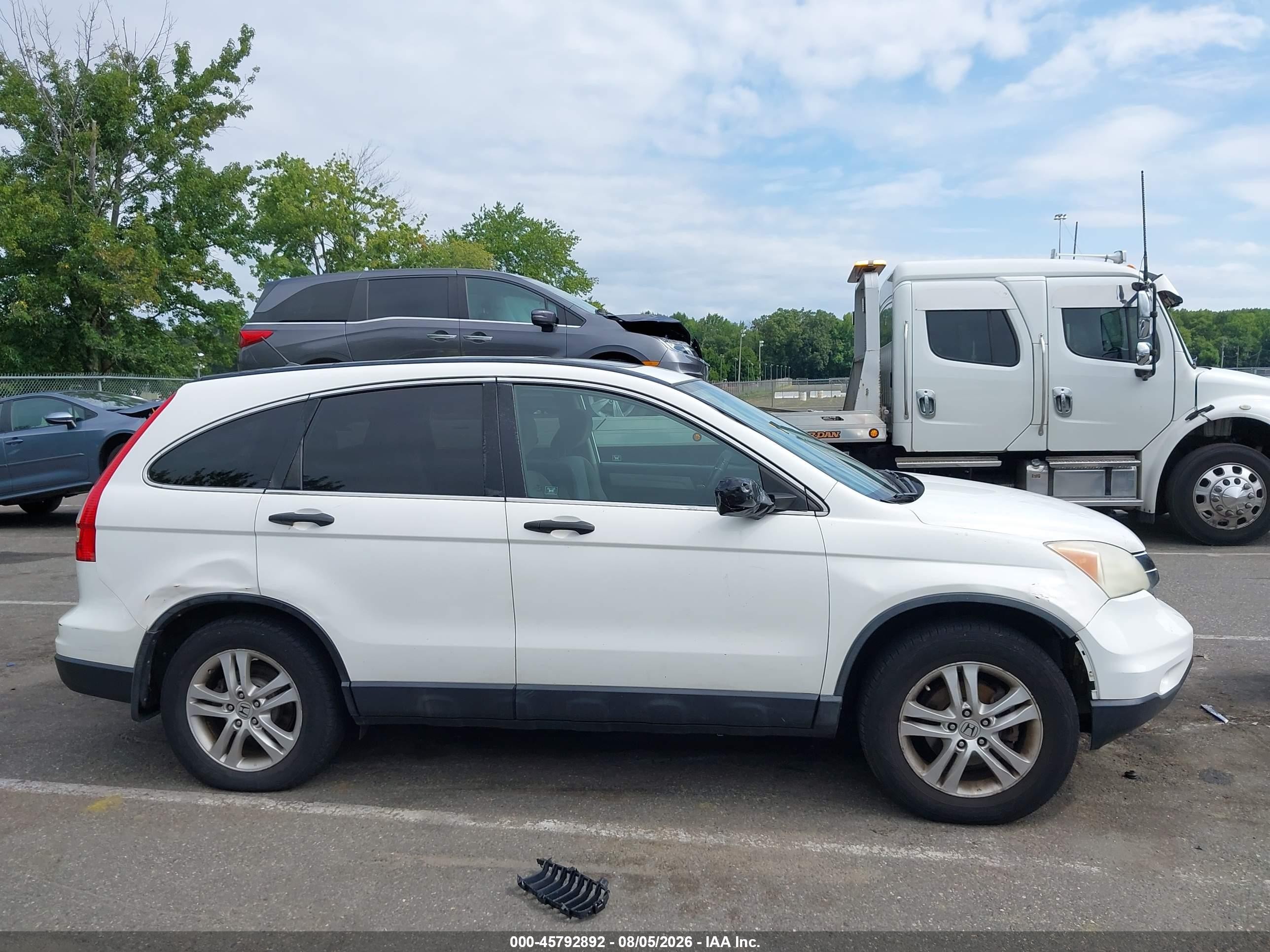 2011 Honda Cr-v Ex White vin: 5J6RE4H50BL072893
