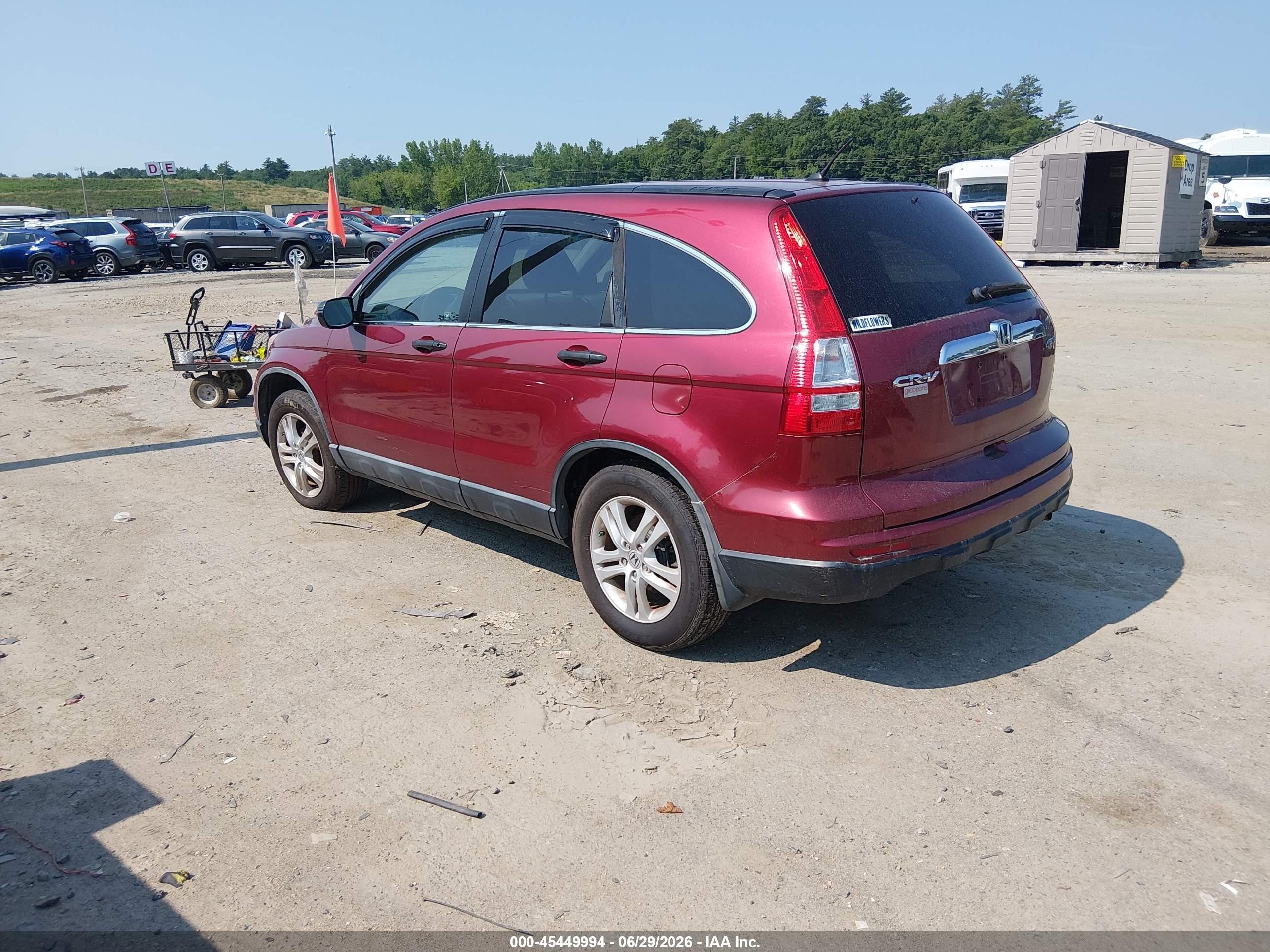 2010 Honda Cr-v Ex Red vin: 5J6RE4H51AL004911