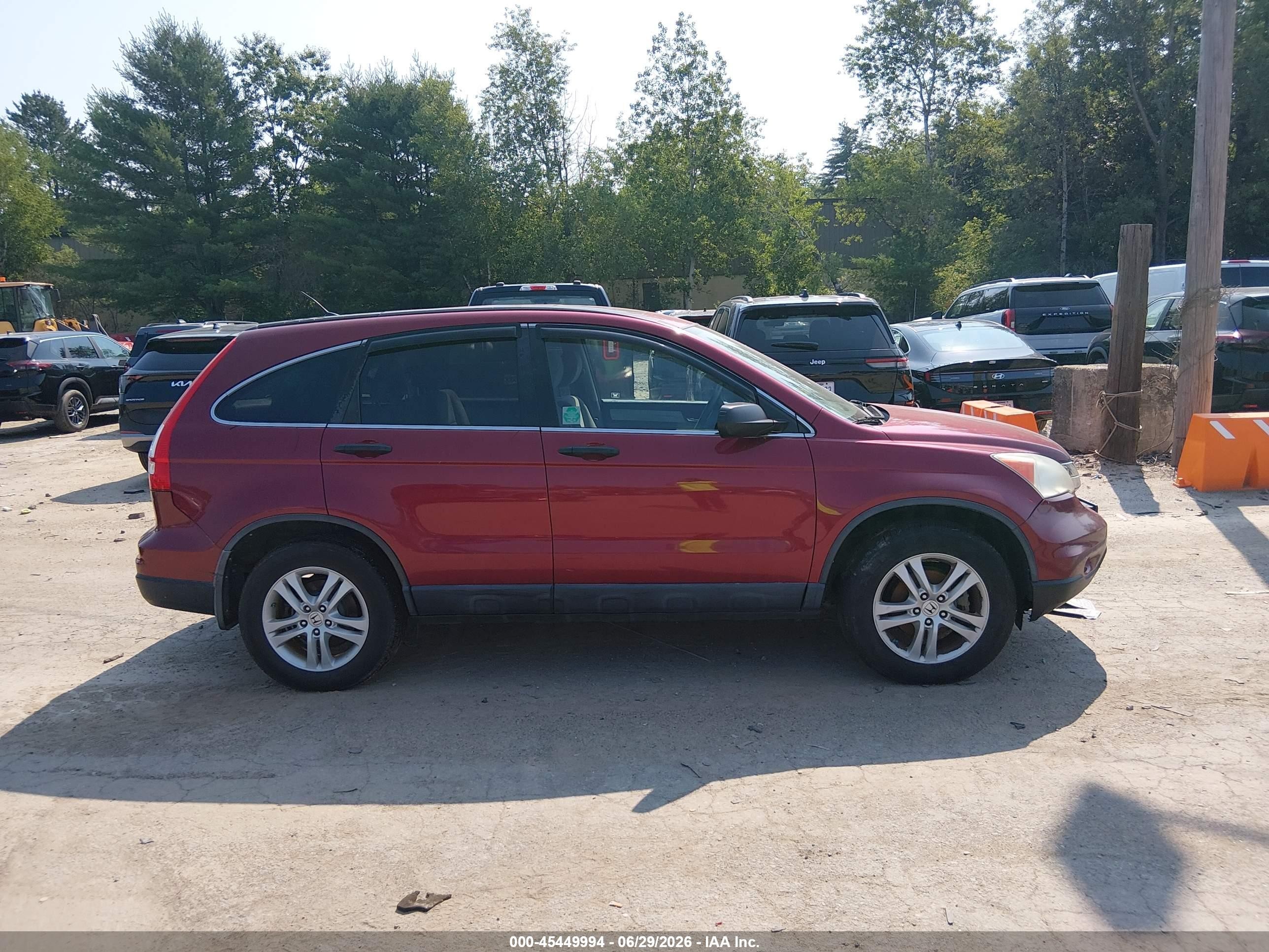 2010 Honda Cr-v Ex Red vin: 5J6RE4H51AL004911