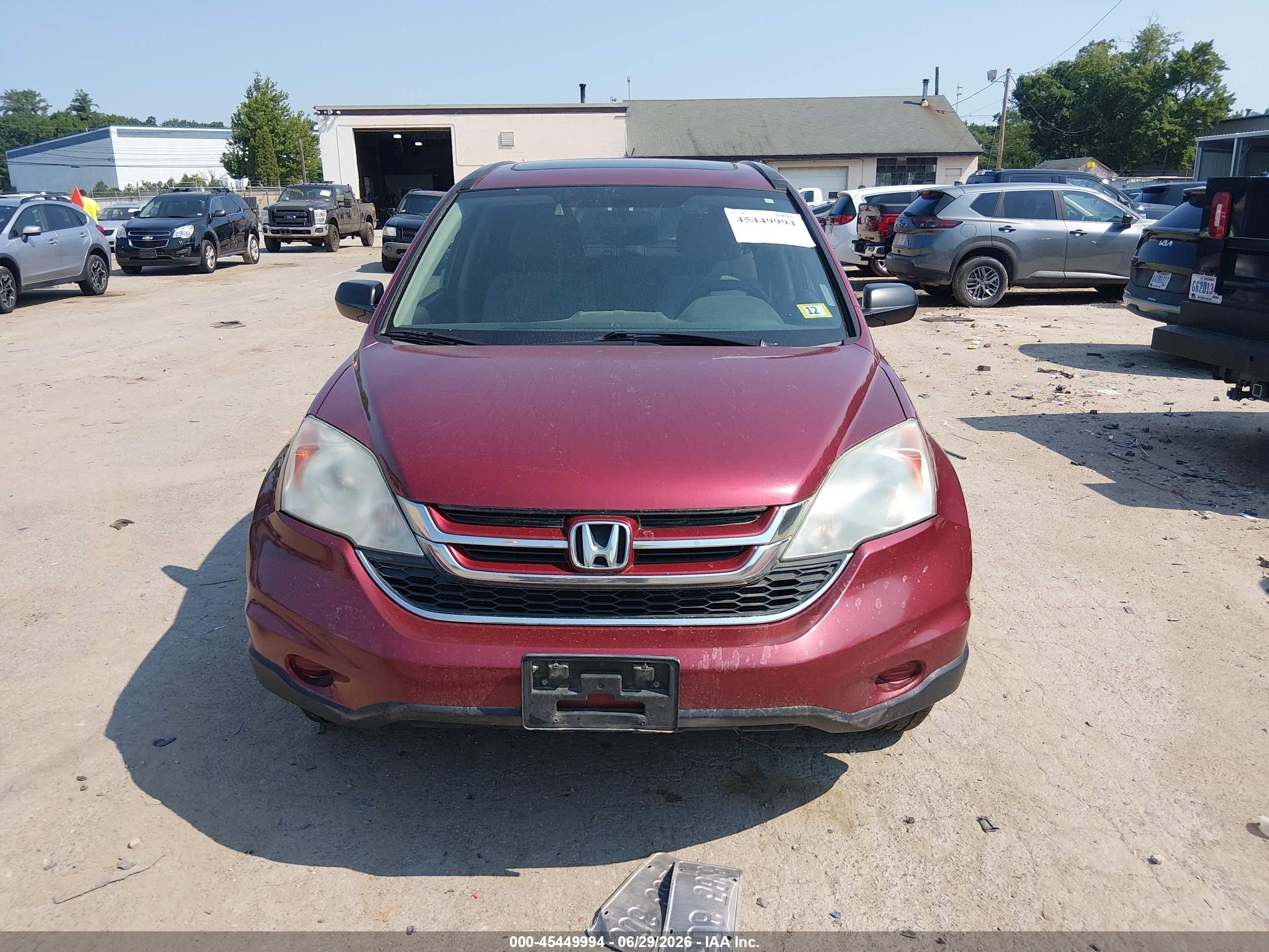 2010 Honda Cr-v Ex Red vin: 5J6RE4H51AL004911