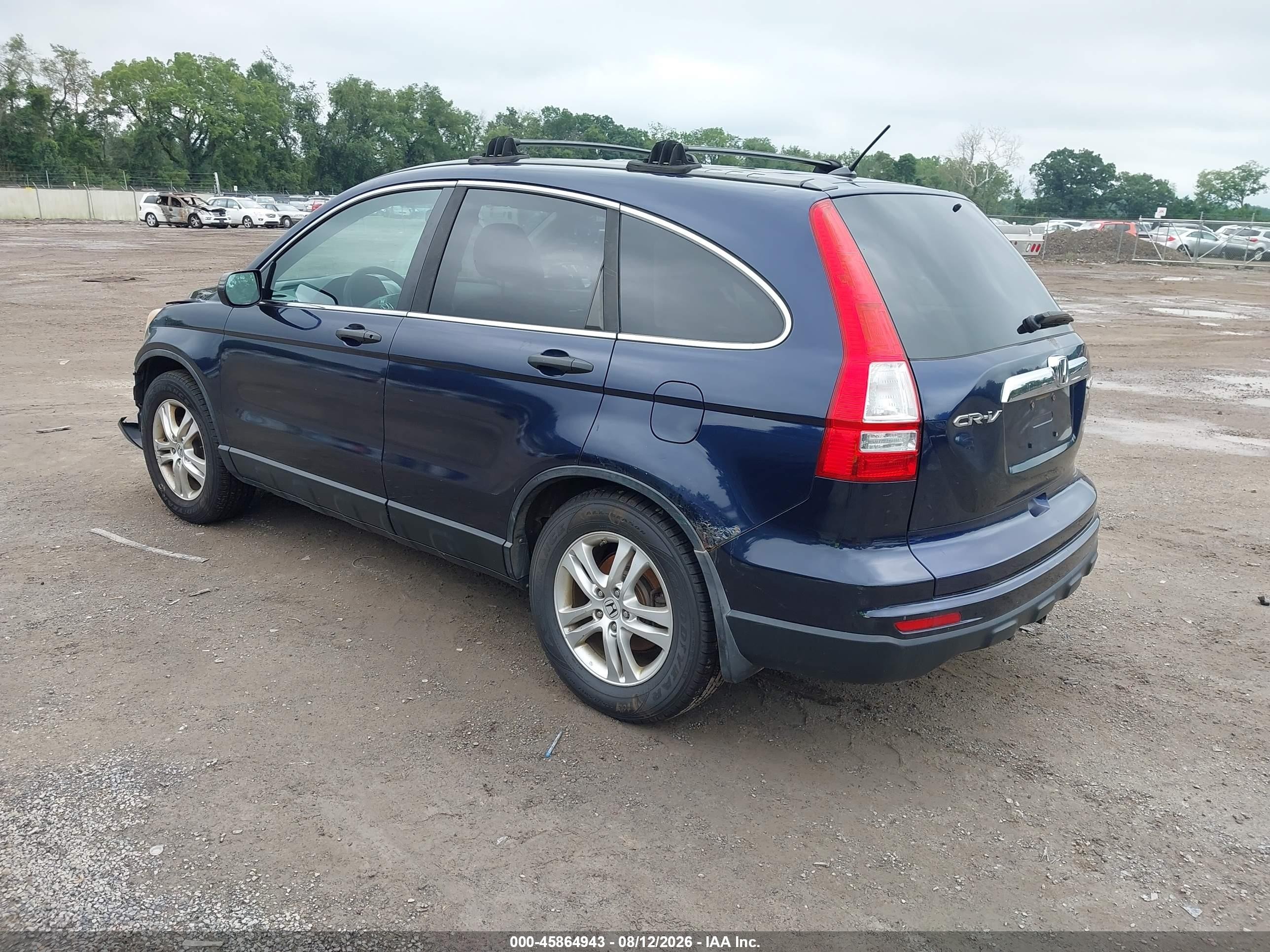 2010 Honda Cr-v Ex Blue vin: 5J6RE4H51AL067779
