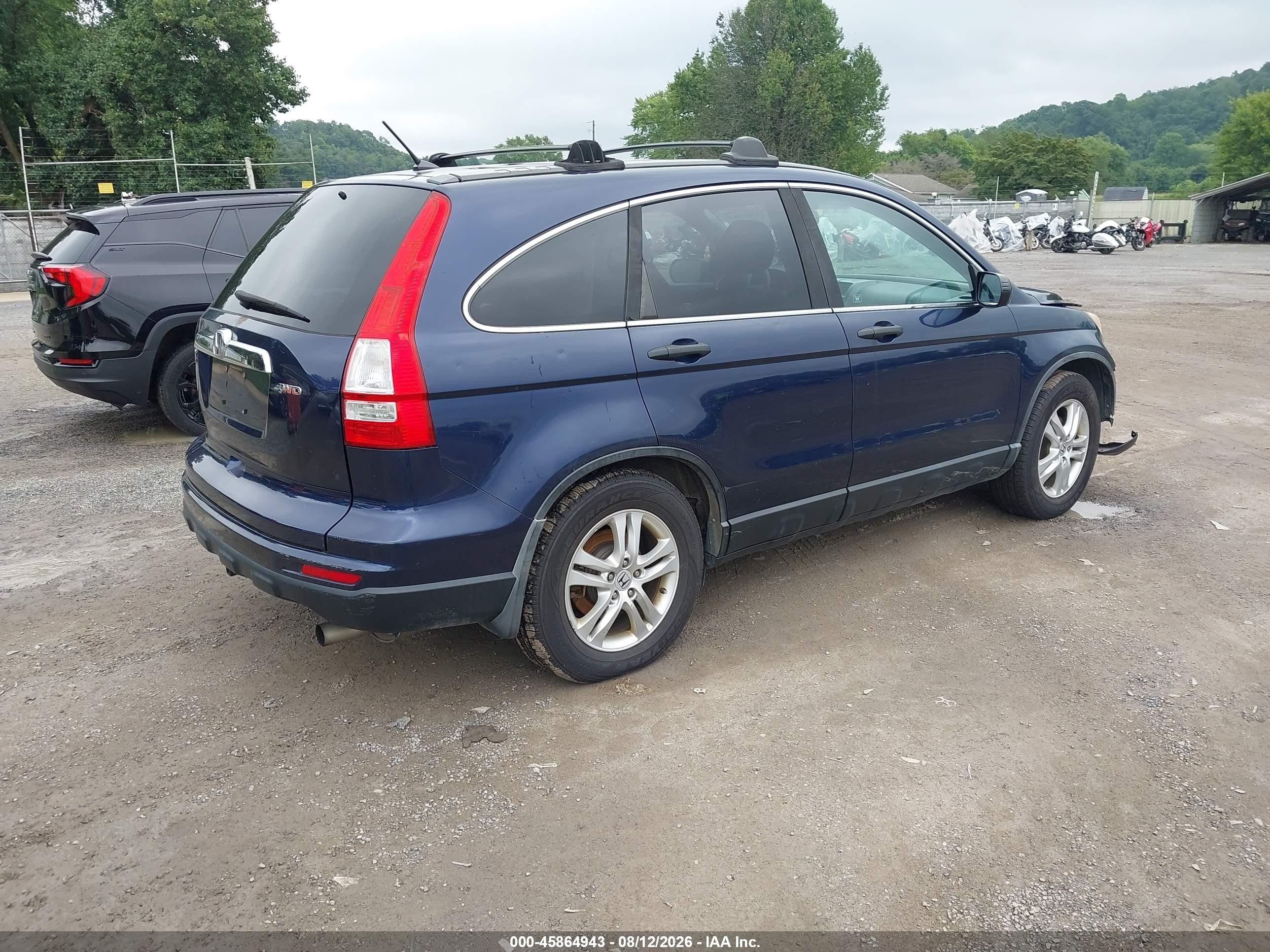 2010 Honda Cr-v Ex Blue vin: 5J6RE4H51AL067779