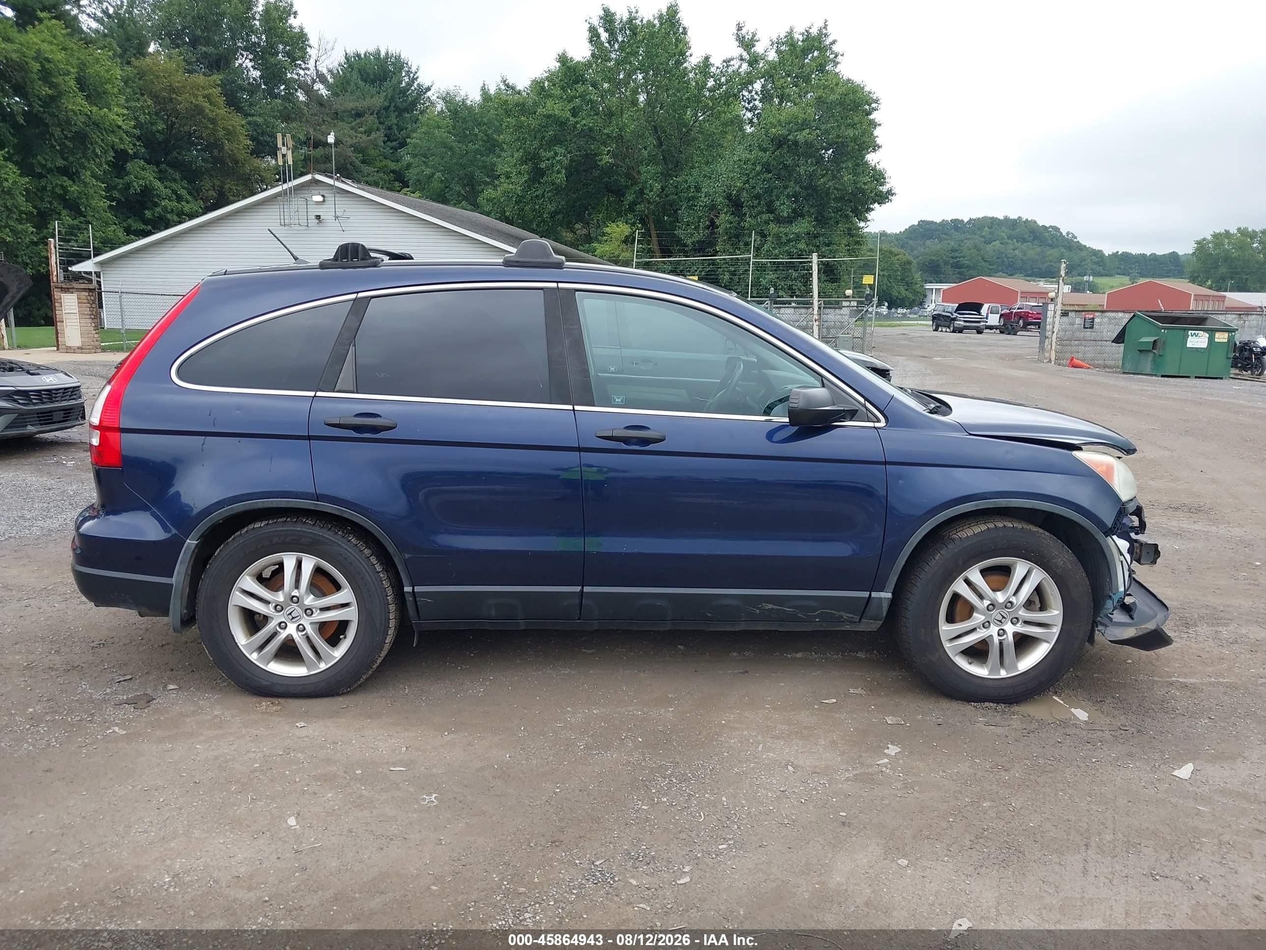 2010 Honda Cr-v Ex Blue vin: 5J6RE4H51AL067779