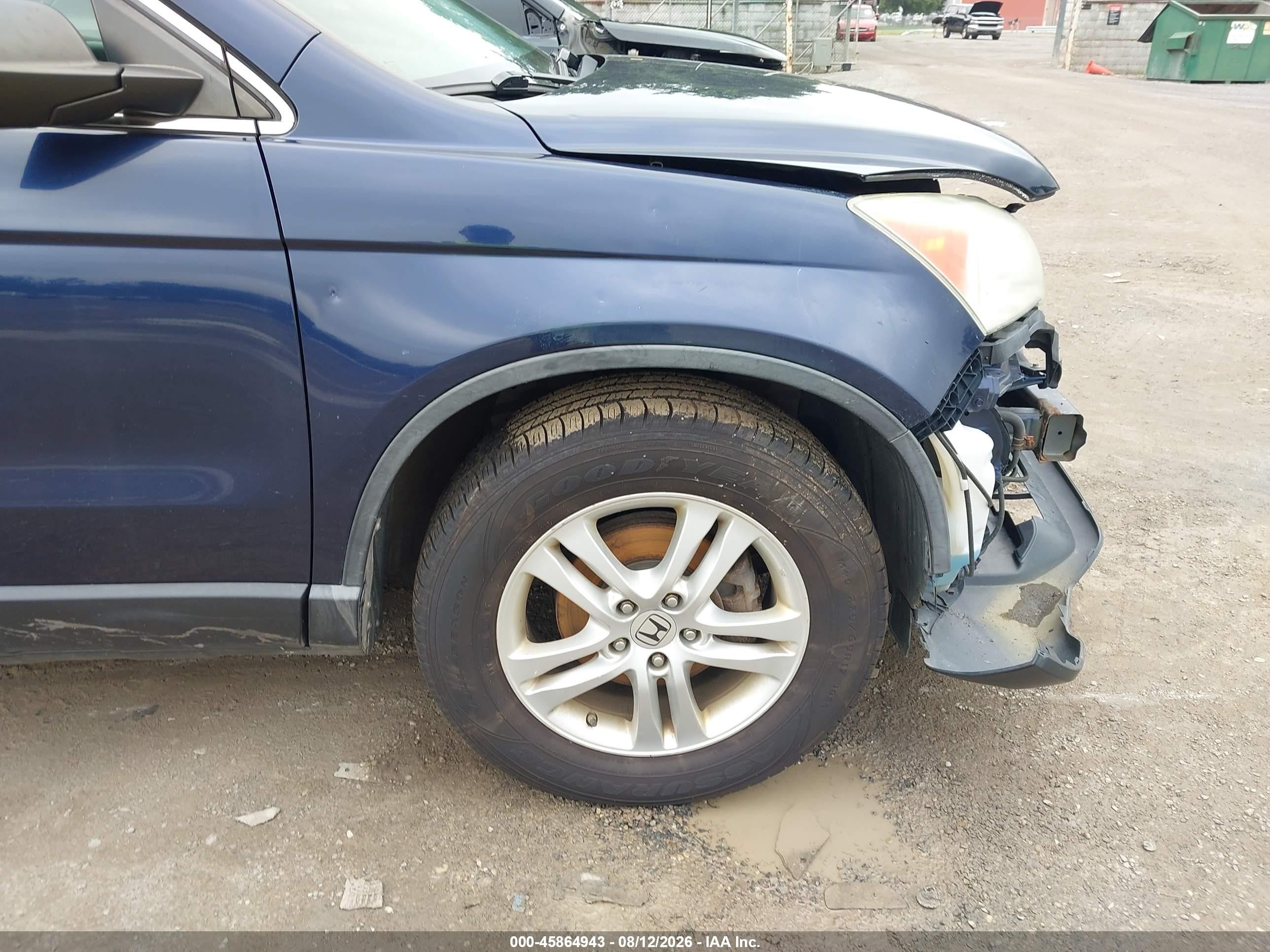 2010 Honda Cr-v Ex Blue vin: 5J6RE4H51AL067779