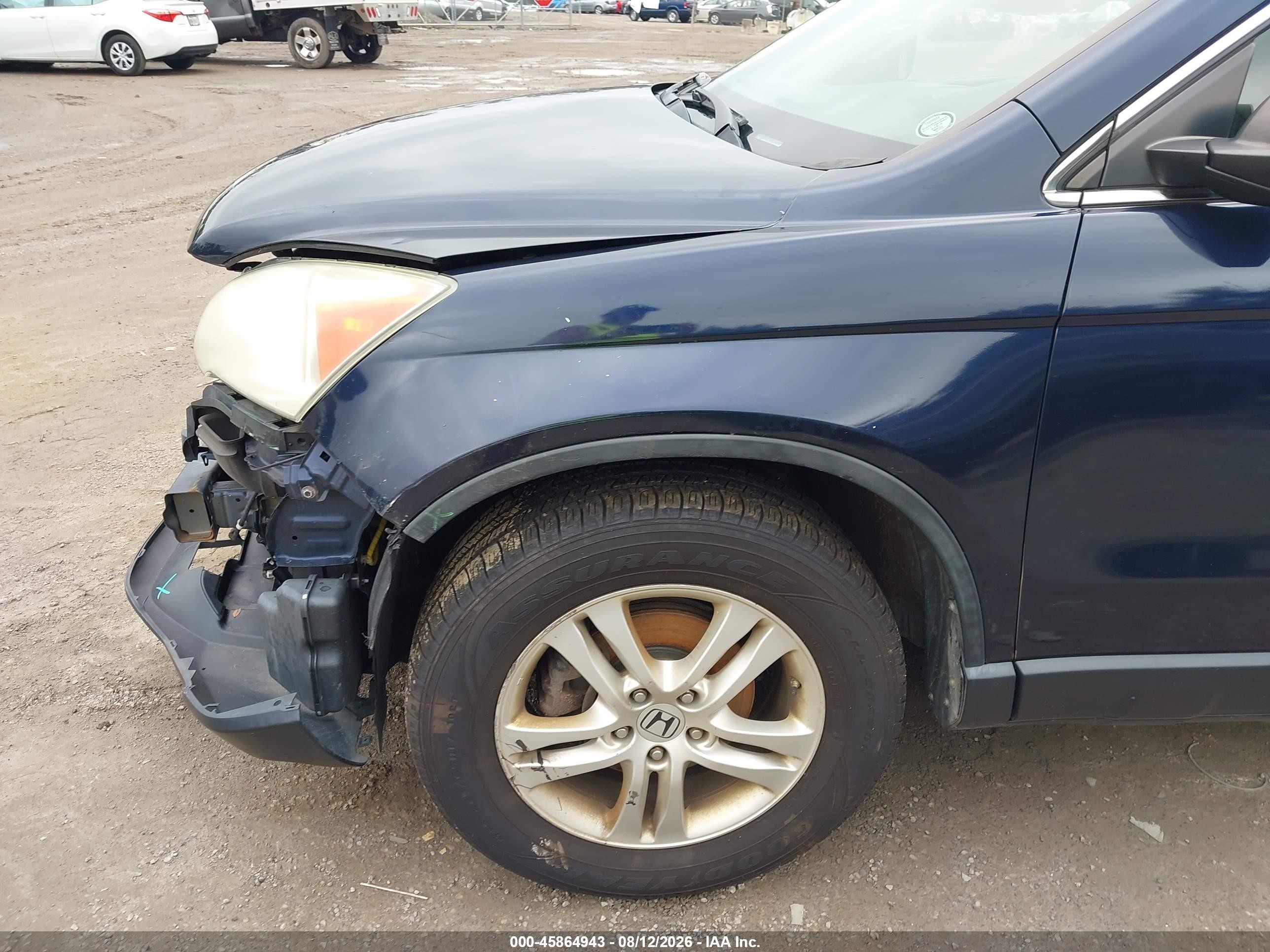 2010 Honda Cr-v Ex Blue vin: 5J6RE4H51AL067779