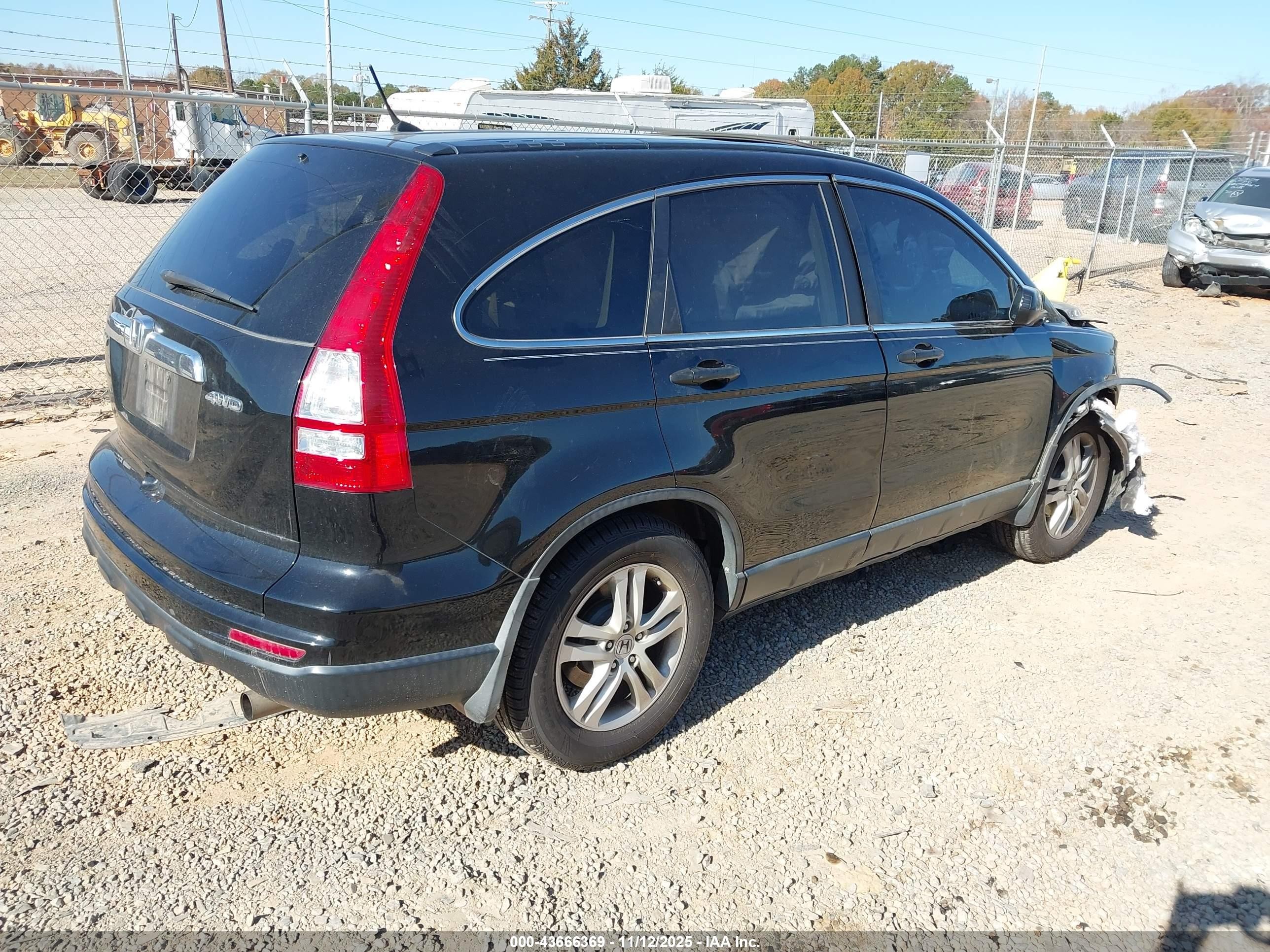 2010 Honda Cr-v Ex Black vin: 5J6RE4H51AL073484