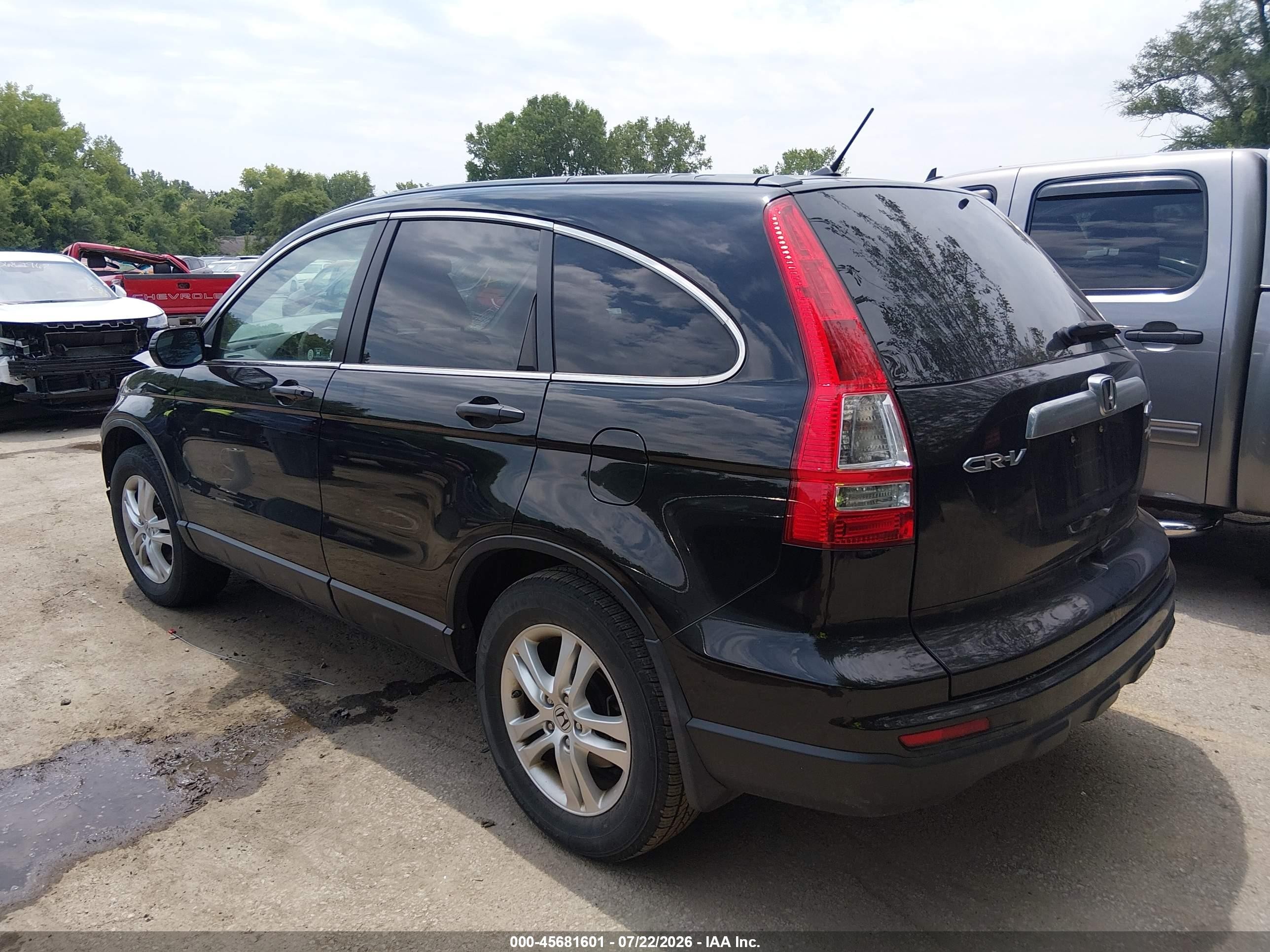 2010 Honda Cr-v Ex Black vin: 5J6RE4H51AL090673