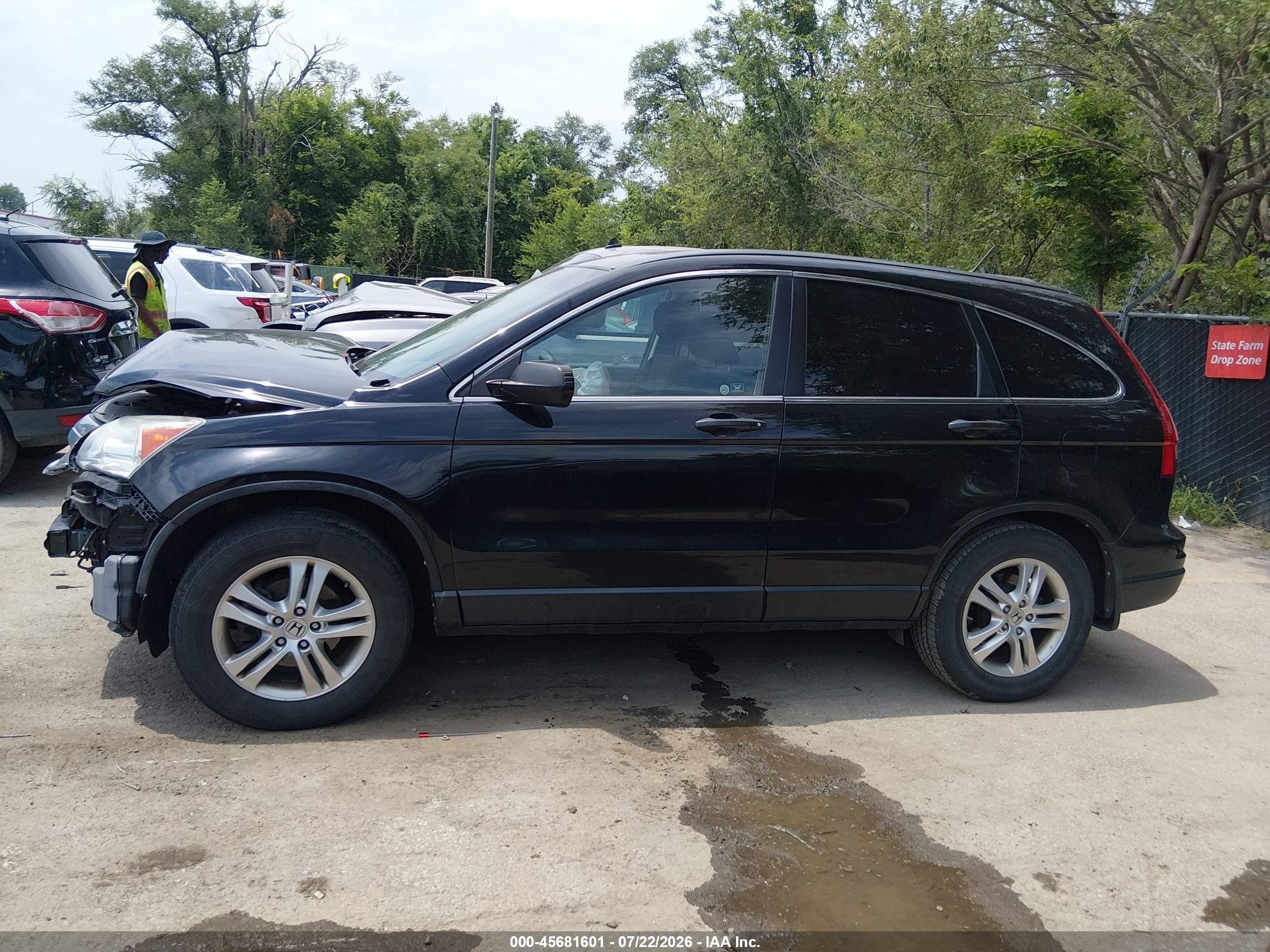 2010 Honda Cr-v Ex Black vin: 5J6RE4H51AL090673
