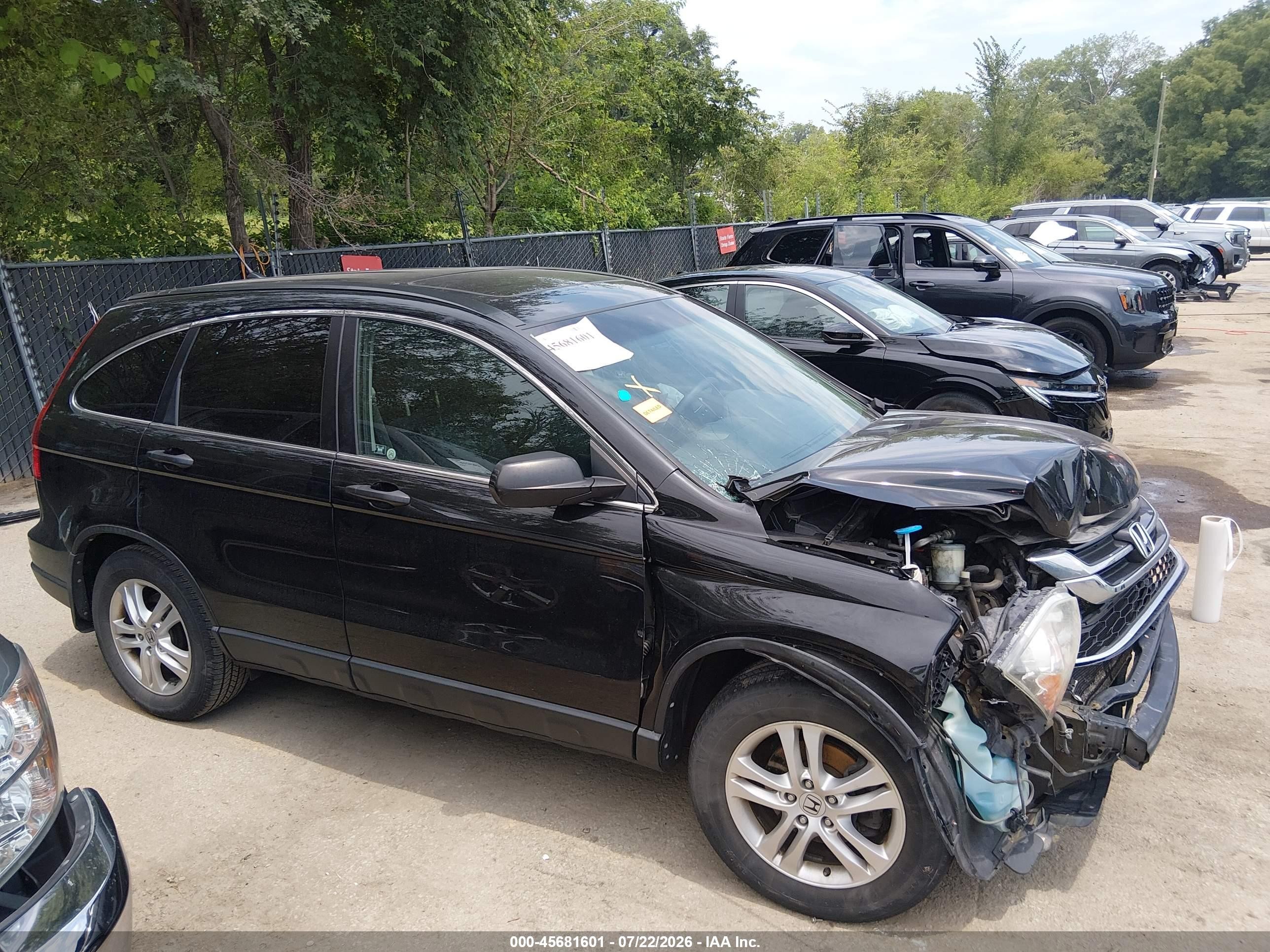 2010 Honda Cr-v Ex Black vin: 5J6RE4H51AL090673