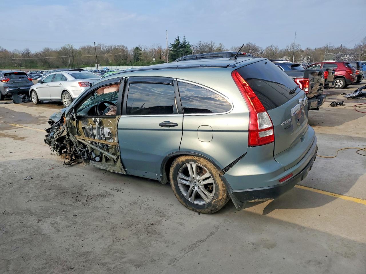 2010 Honda Cr-v Ex Turquoise vin: 5J6RE4H51AL092648