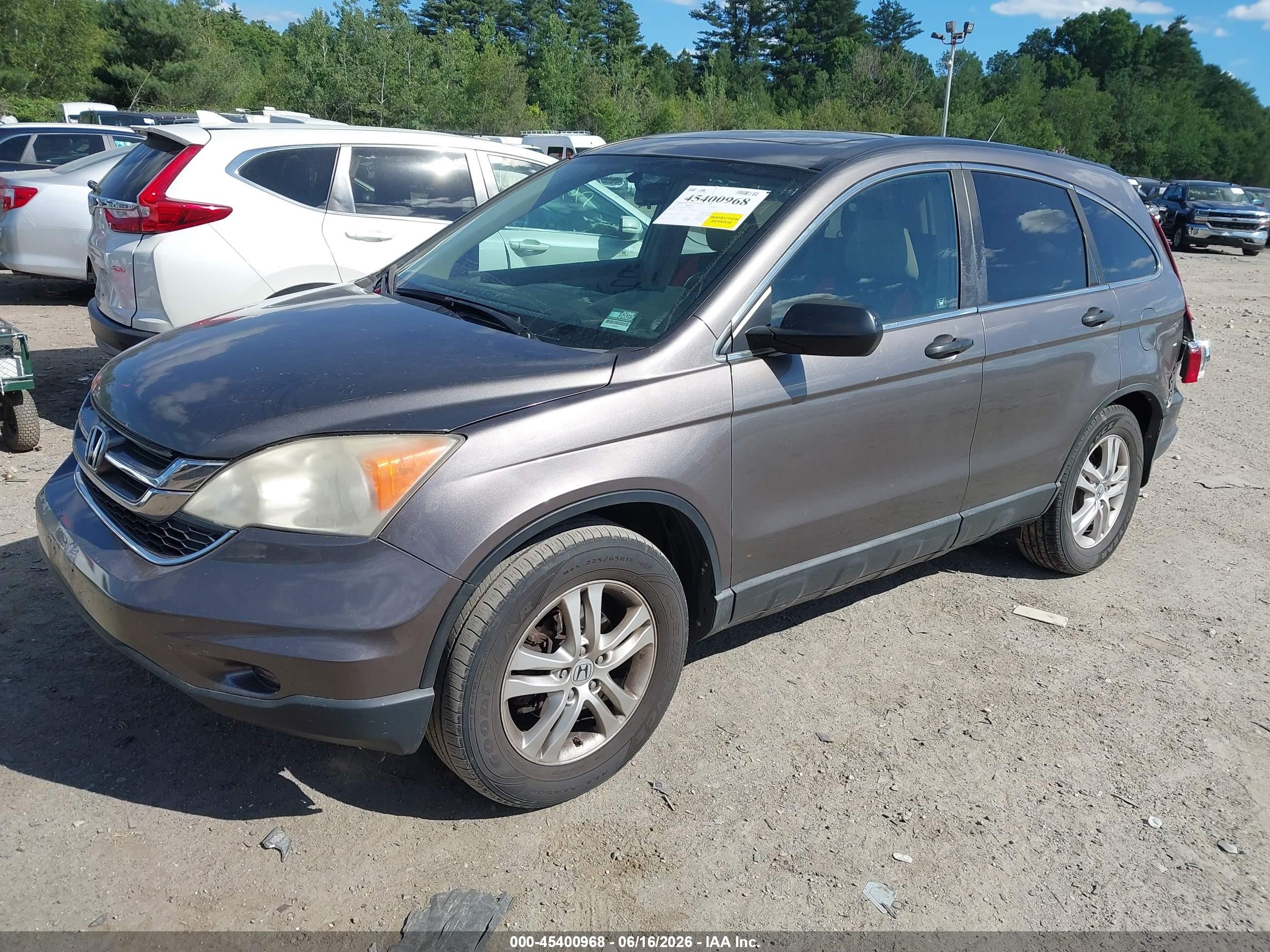 2010 Honda Cr-v Ex Gray vin: 5J6RE4H52AL033320