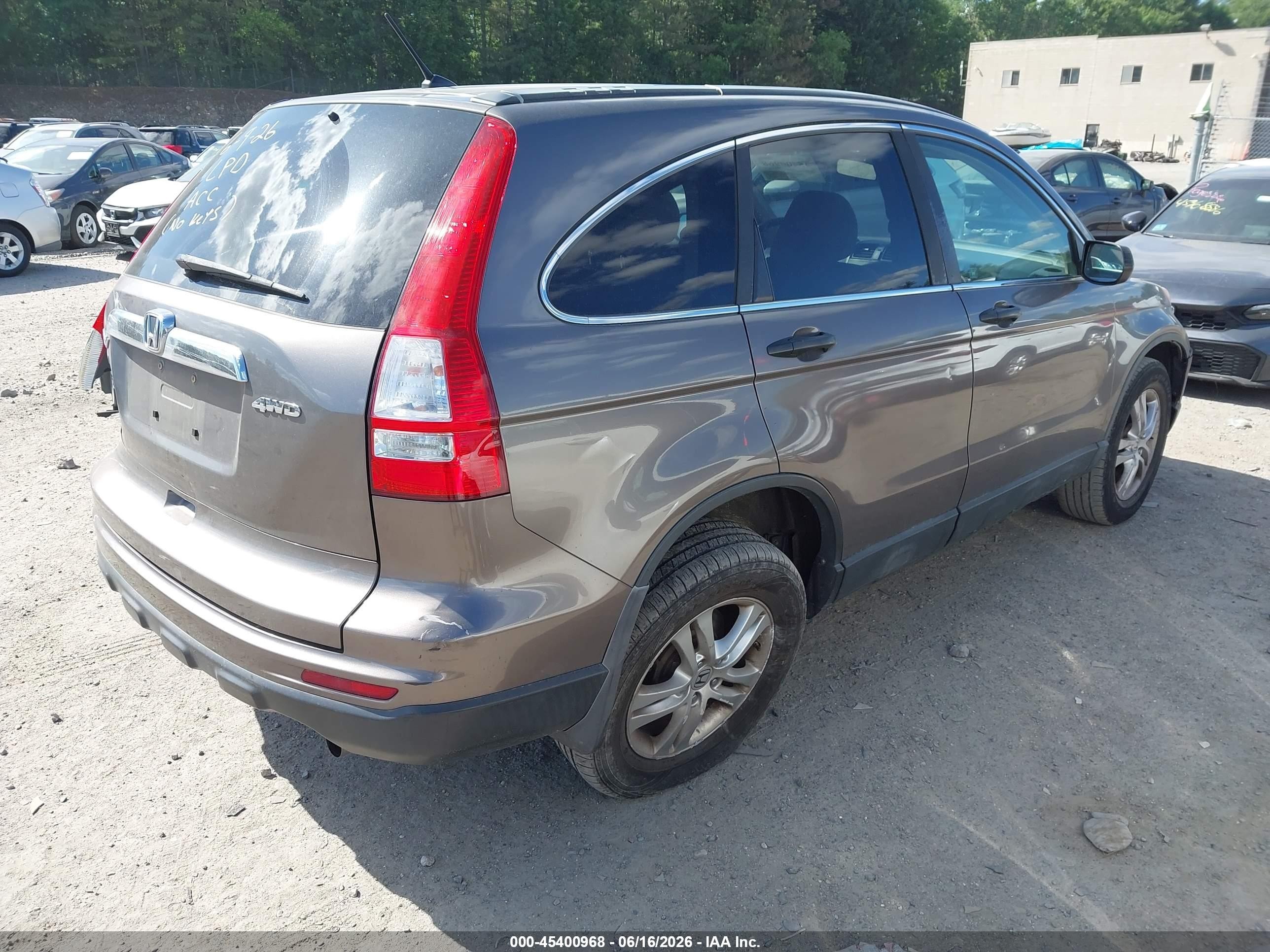 2010 Honda Cr-v Ex Gray vin: 5J6RE4H52AL033320