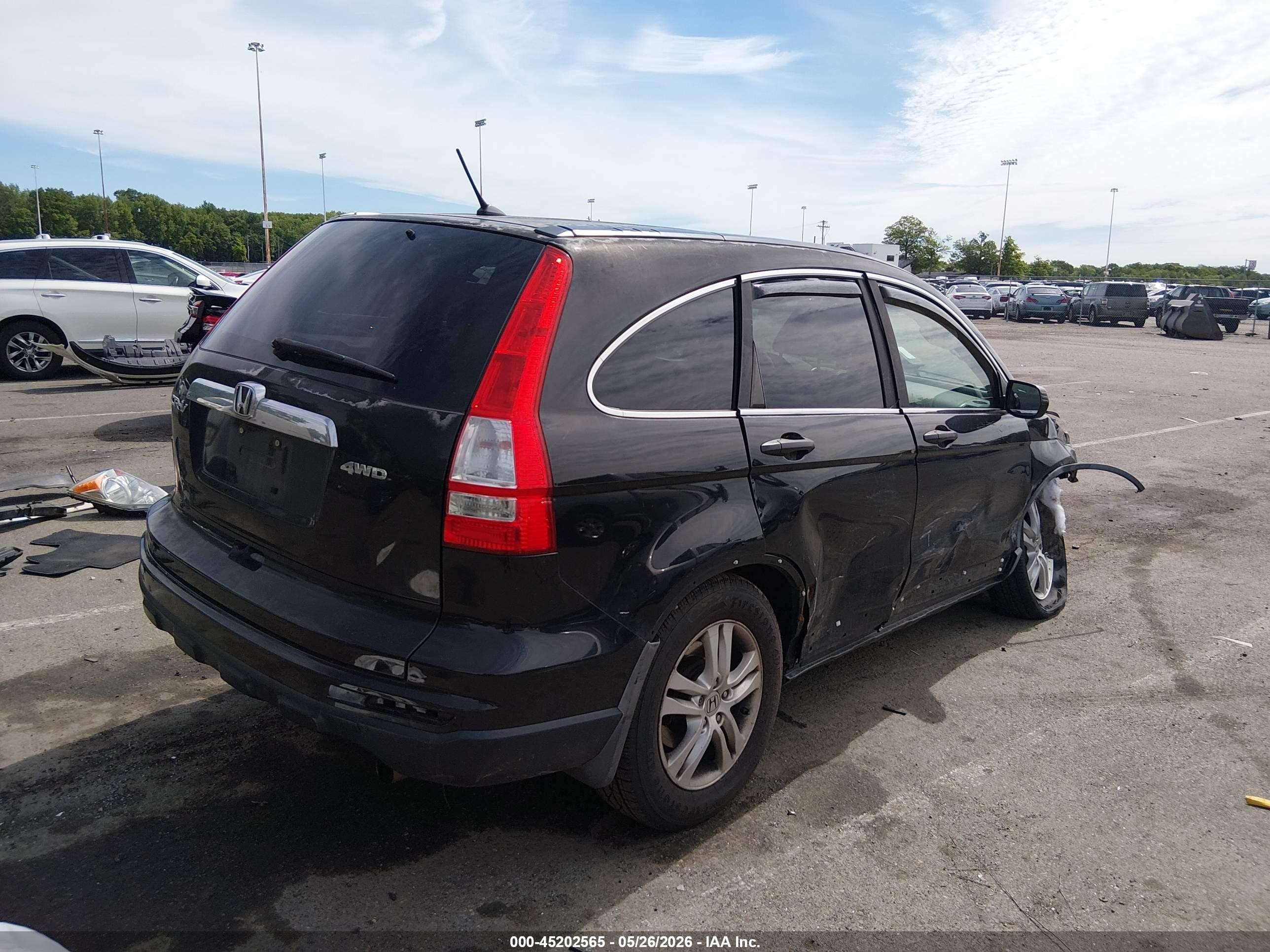 2010 Honda Cr-v Ex Black vin: 5J6RE4H52AL049887