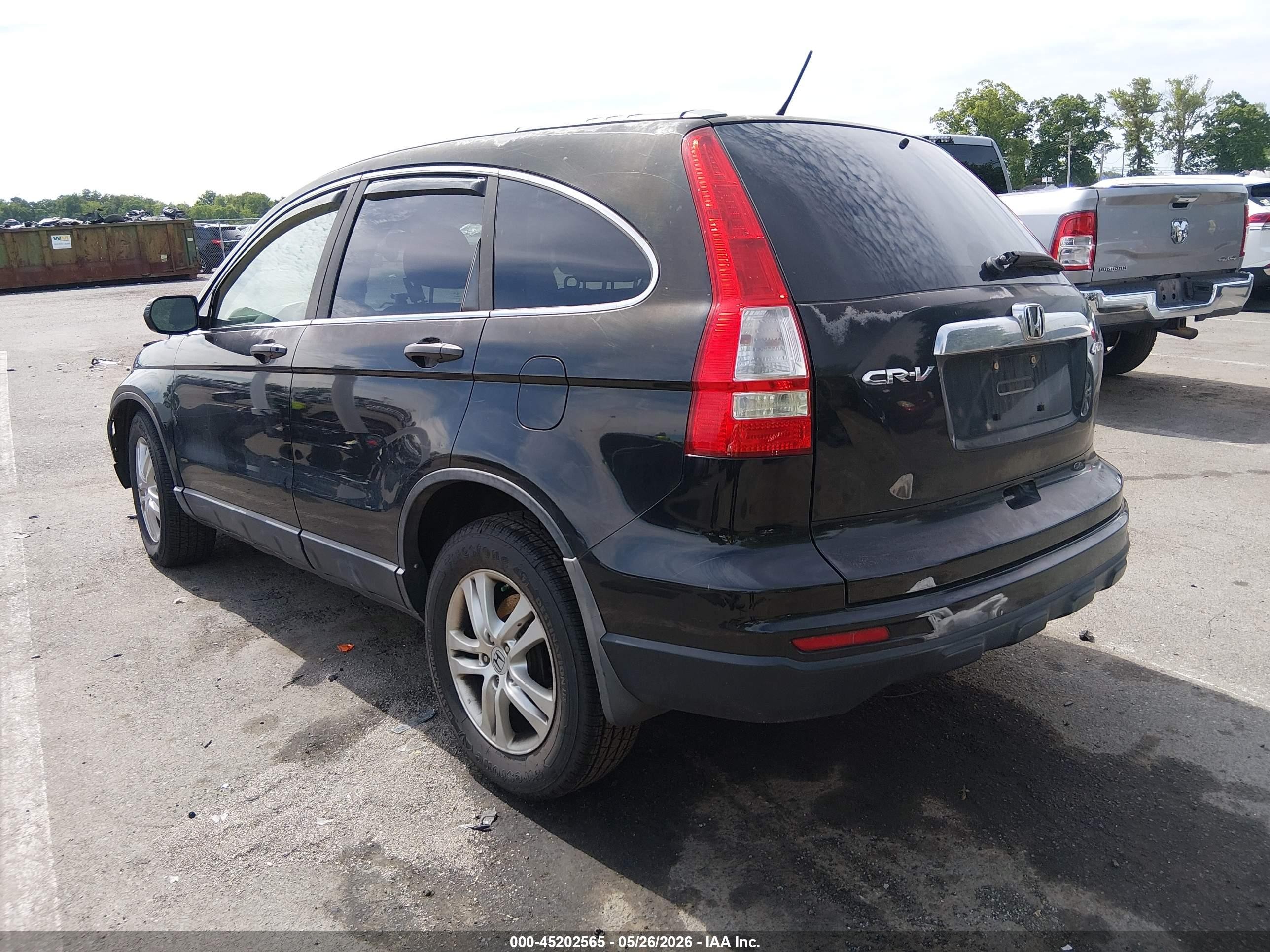 2010 Honda Cr-v Ex Black vin: 5J6RE4H52AL049887