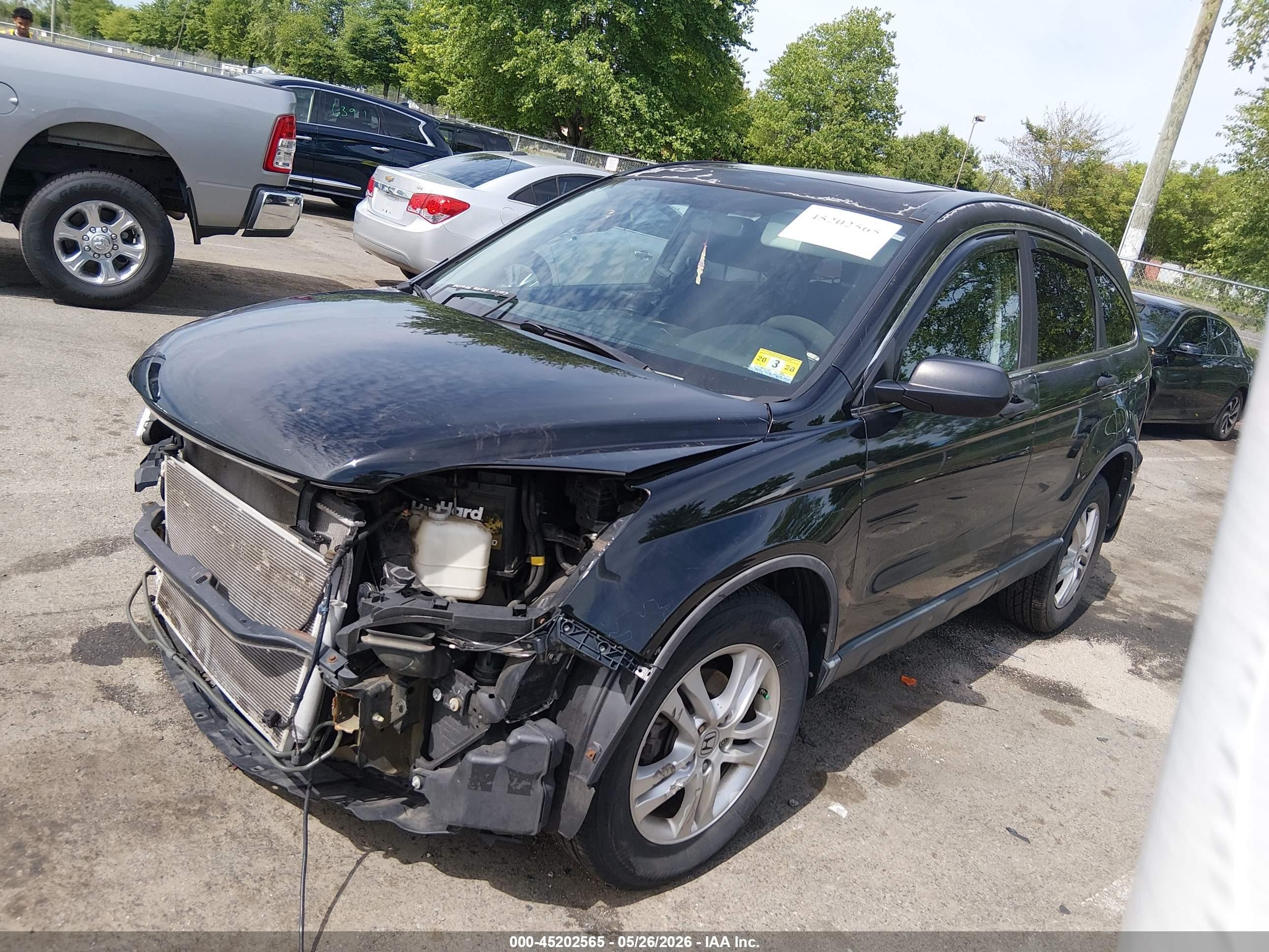 2010 Honda Cr-v Ex Black vin: 5J6RE4H52AL049887