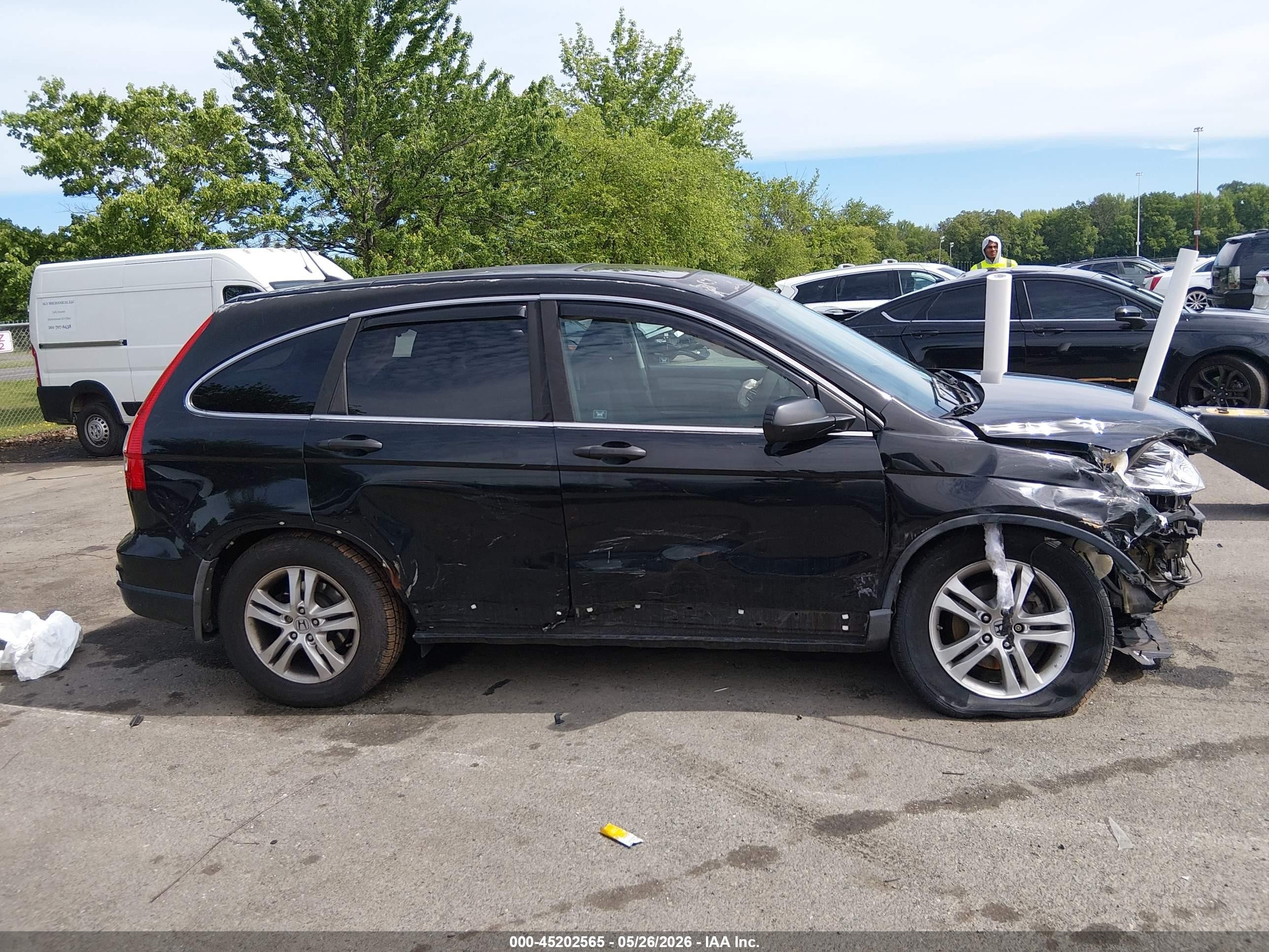 2010 Honda Cr-v Ex Black vin: 5J6RE4H52AL049887