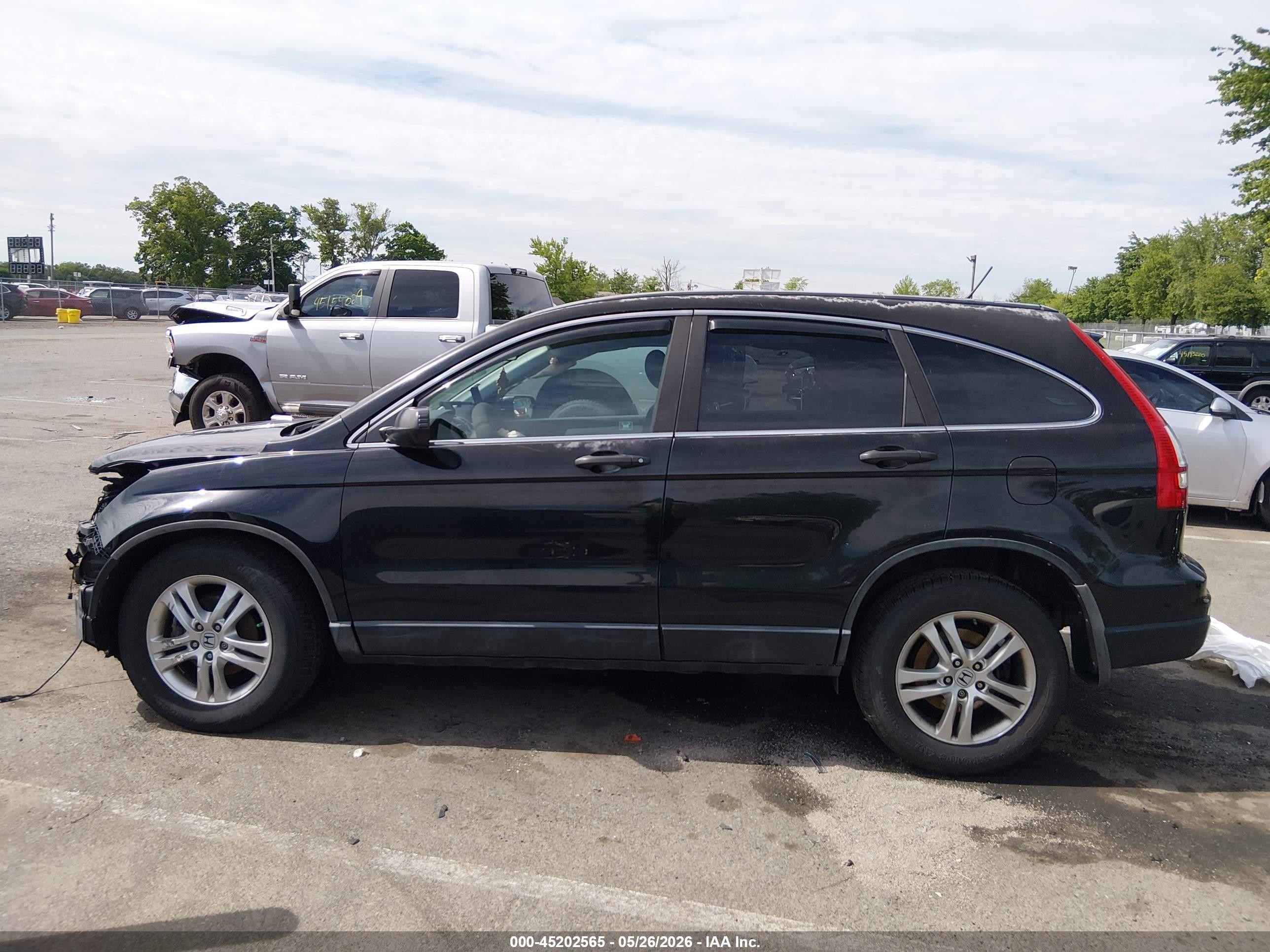 2010 Honda Cr-v Ex Black vin: 5J6RE4H52AL049887
