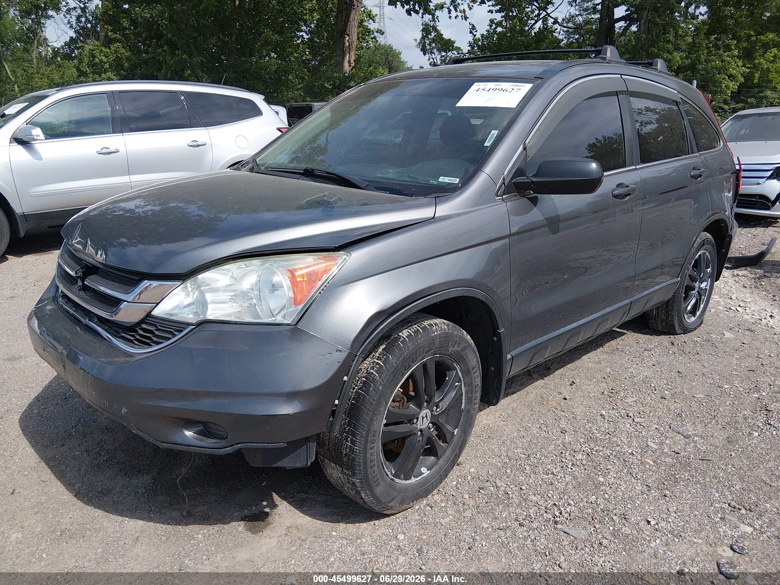2010 Honda Cr-v Ex Gray vin: 5J6RE4H52AL090553