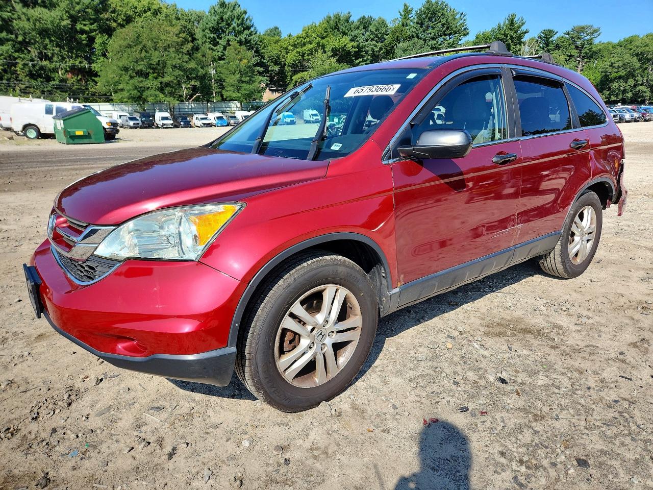 2010 Honda Cr-v Ex Red vin: 5J6RE4H52AL094747