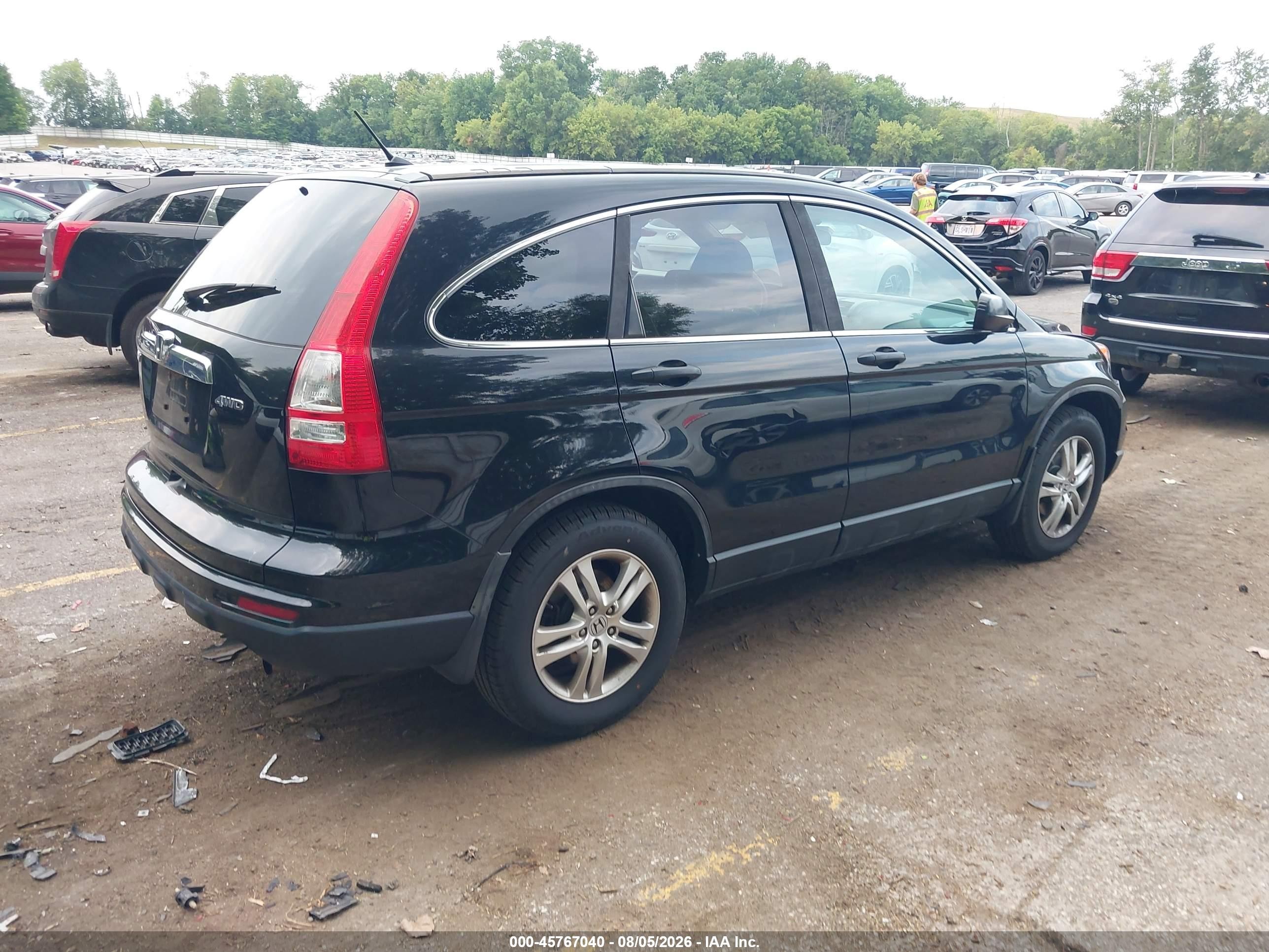 2010 Honda Cr-v Ex Black vin: 5J6RE4H52AL095087